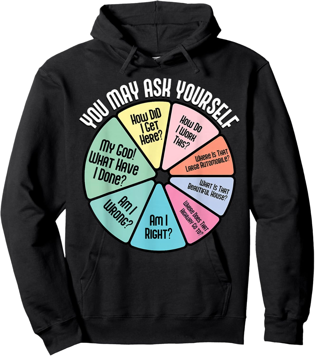 You May Ask Yourself How Did I Get Hear How Do I Work This Hoodie - Hoodie | Black