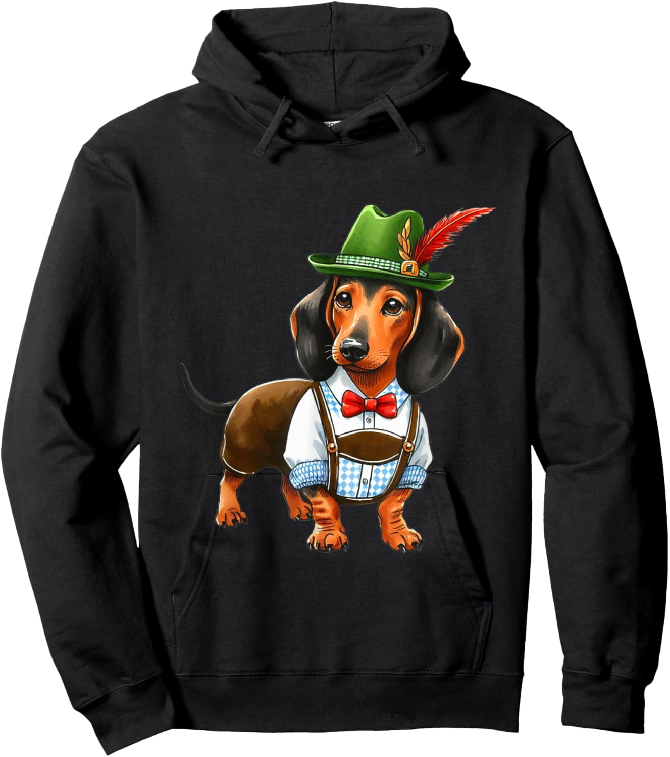 Oktoberfest Dachshund Cute Sausage Dog German Kids Men Women Hoodie - Hoodie | Black