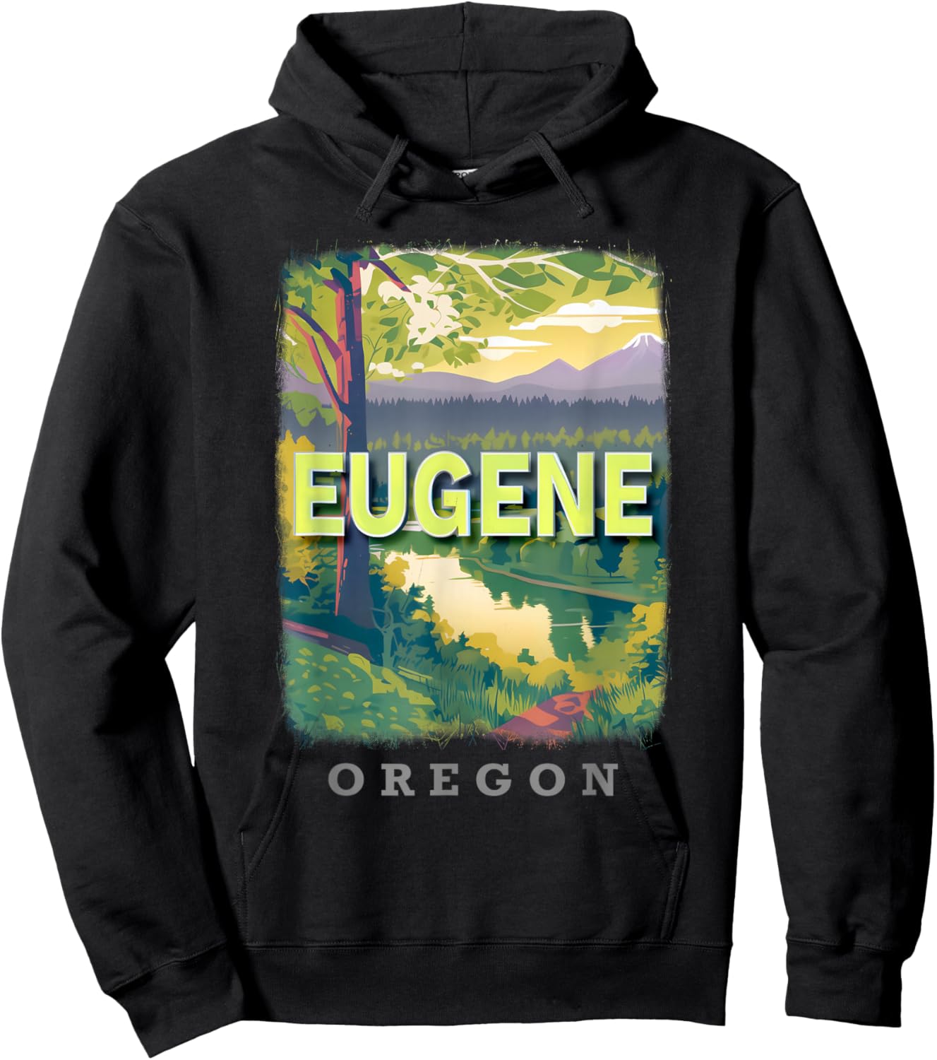 Eugene Oregon OR Natural Splendor SD393 Hoodie - Hoodie | Black