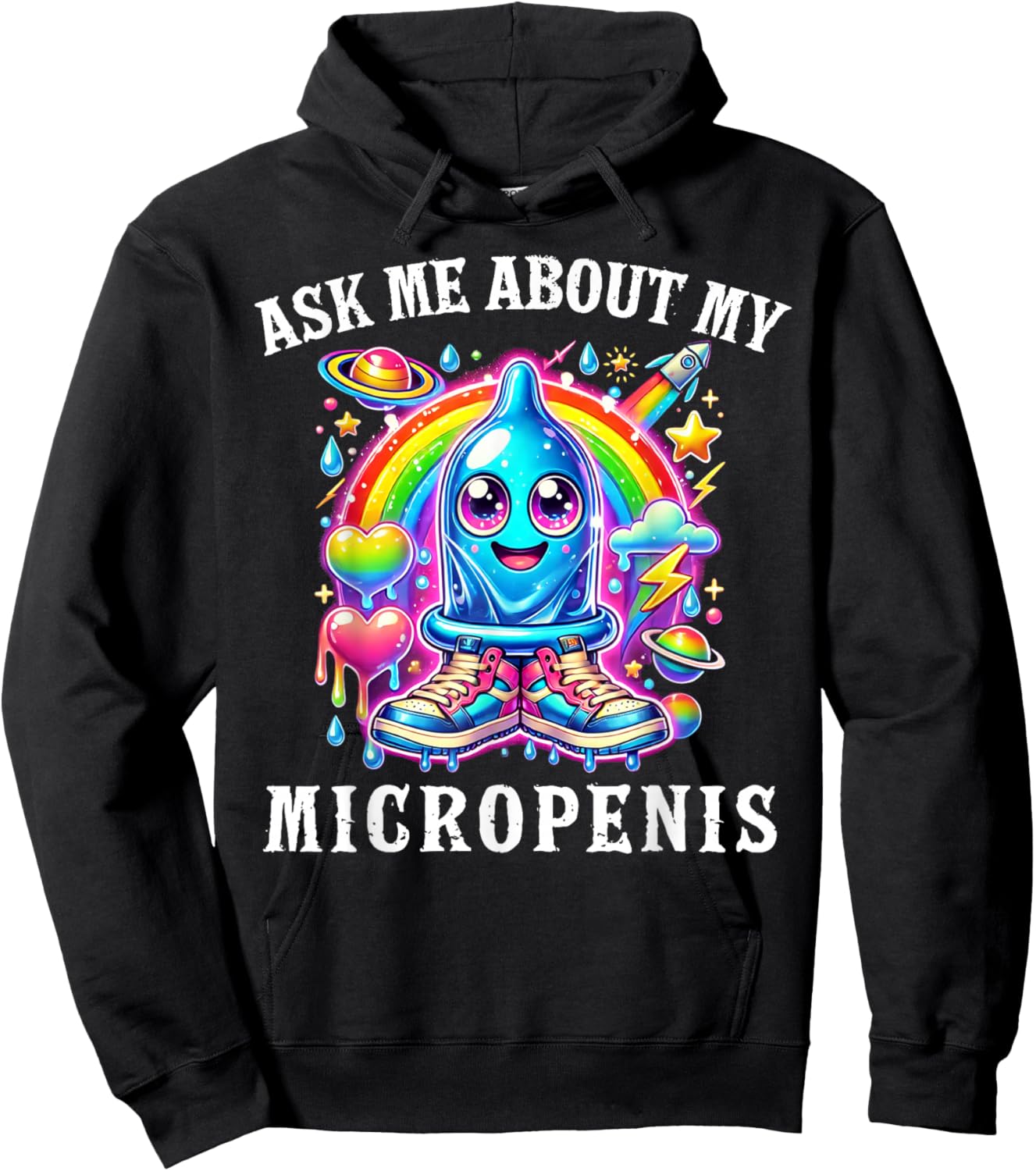 Ask Me About My Micropenis Funny Inappropriate Adult Humor Hoodie - Hoodie | Black