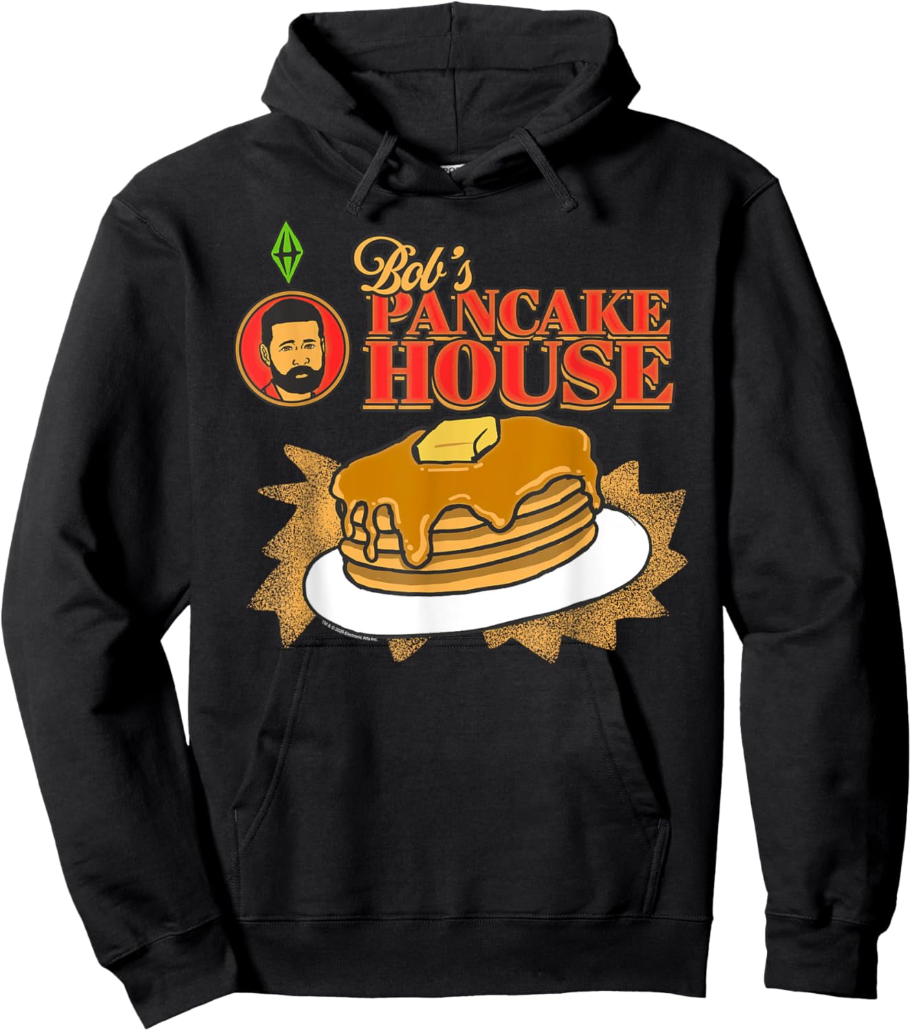 The Sims Bob's Pancakes House Funny Video Game Hoodie - Hoodie | Black