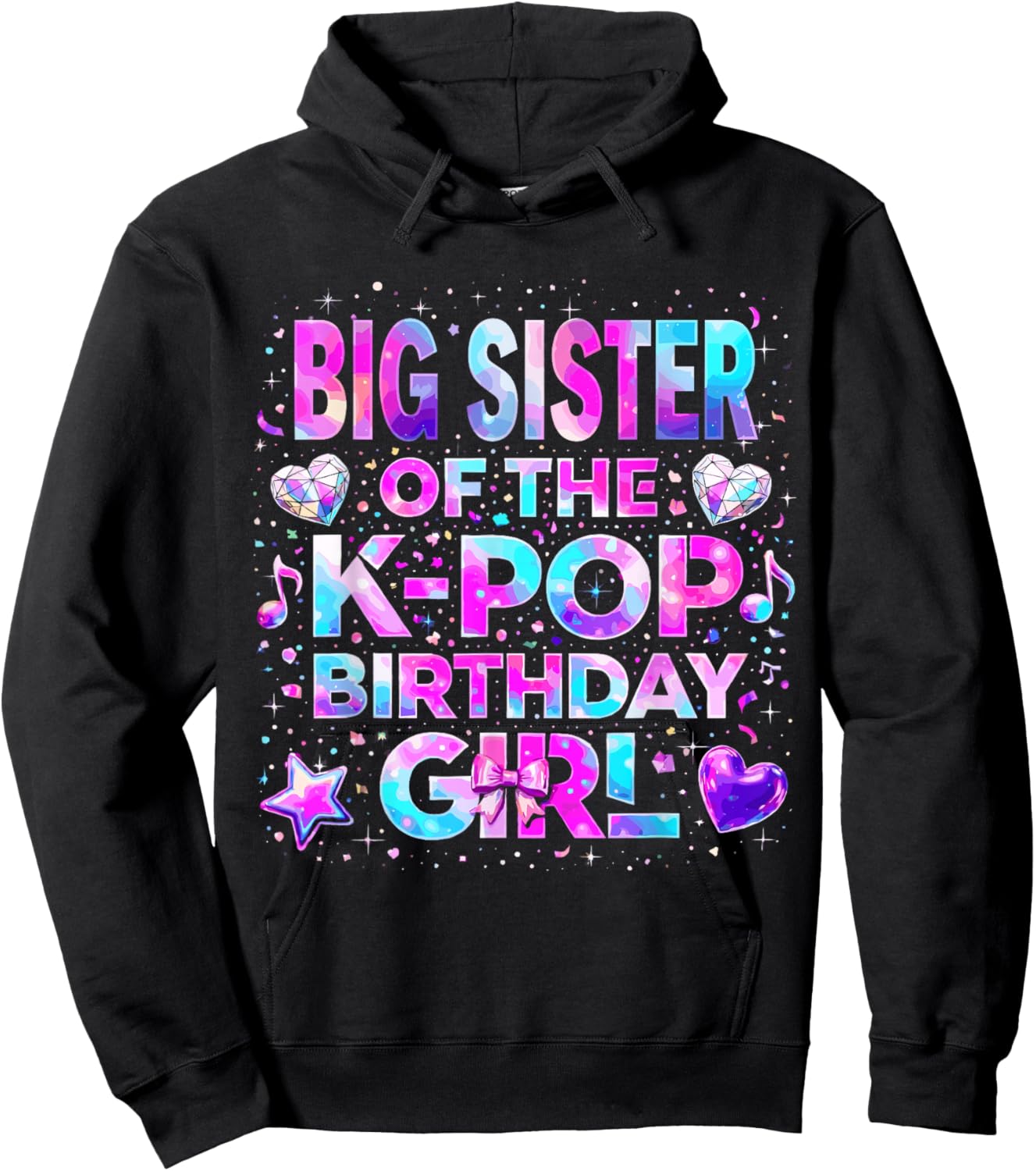 Big Sister of The K-Pop Birthday Girls Korean Music Hoodie - Hoodie | Black