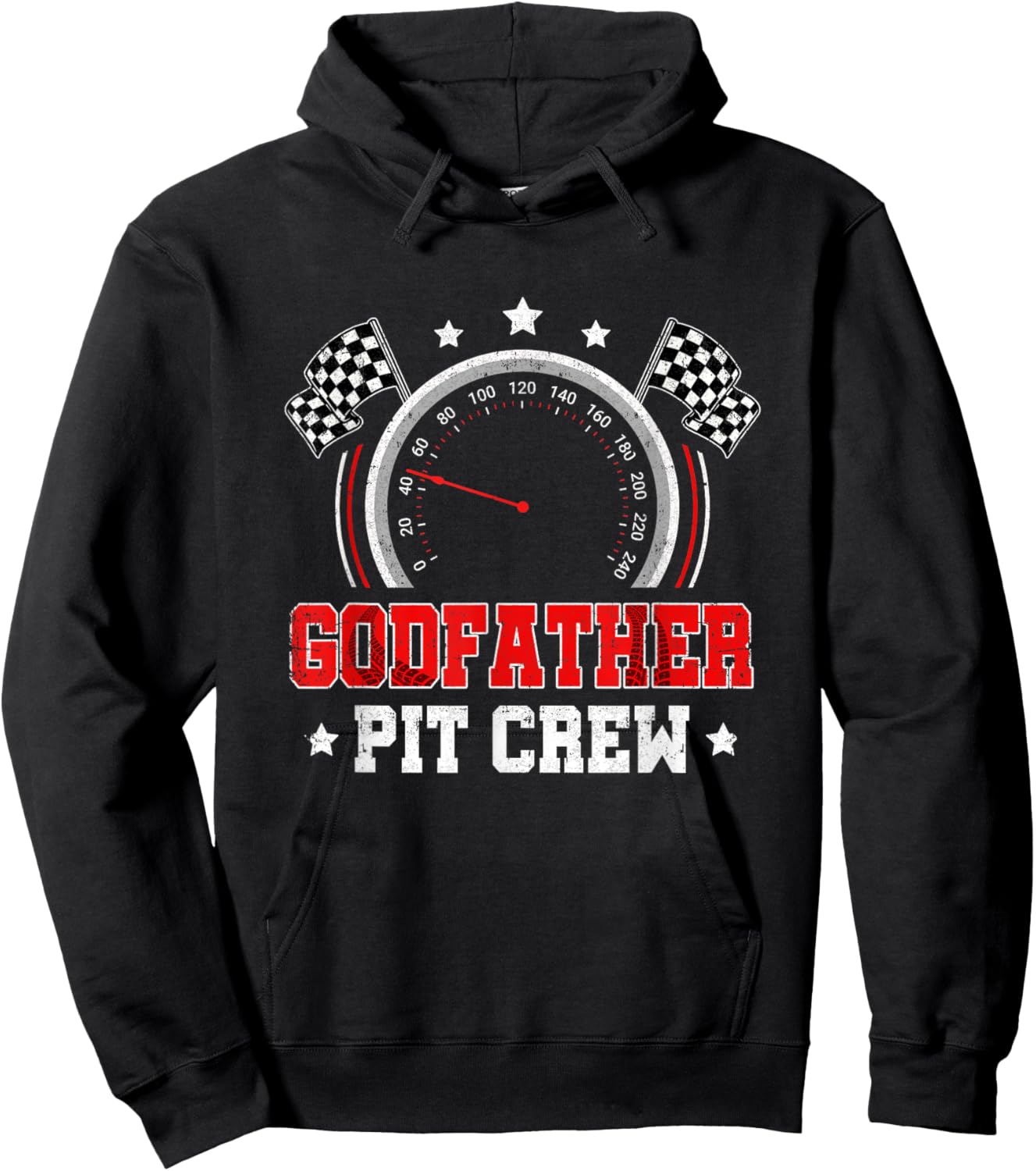 Godfather Pit Crew Race Car Birthday Party Racing Family Hoodie - Hoodie | Black