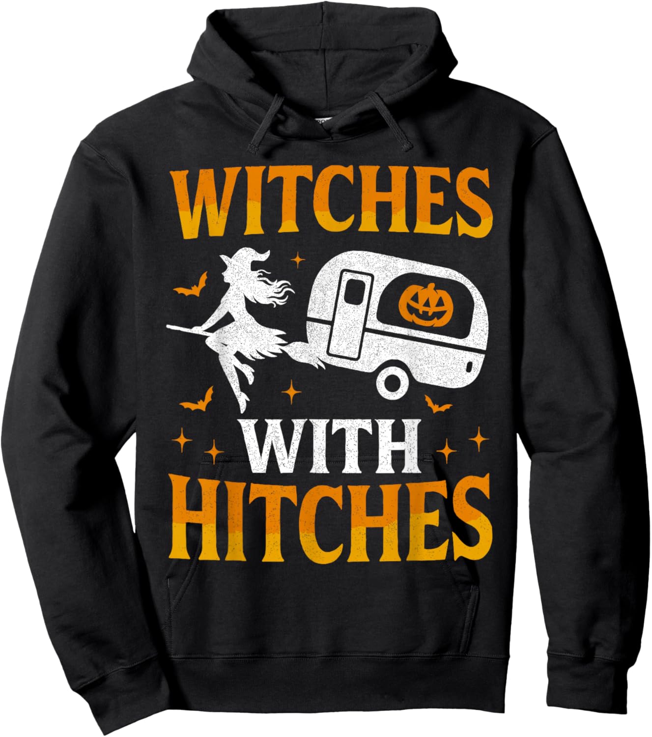 Witches with Hitches Funny Halloween Camping Witches Hoodie - Hoodie | Black