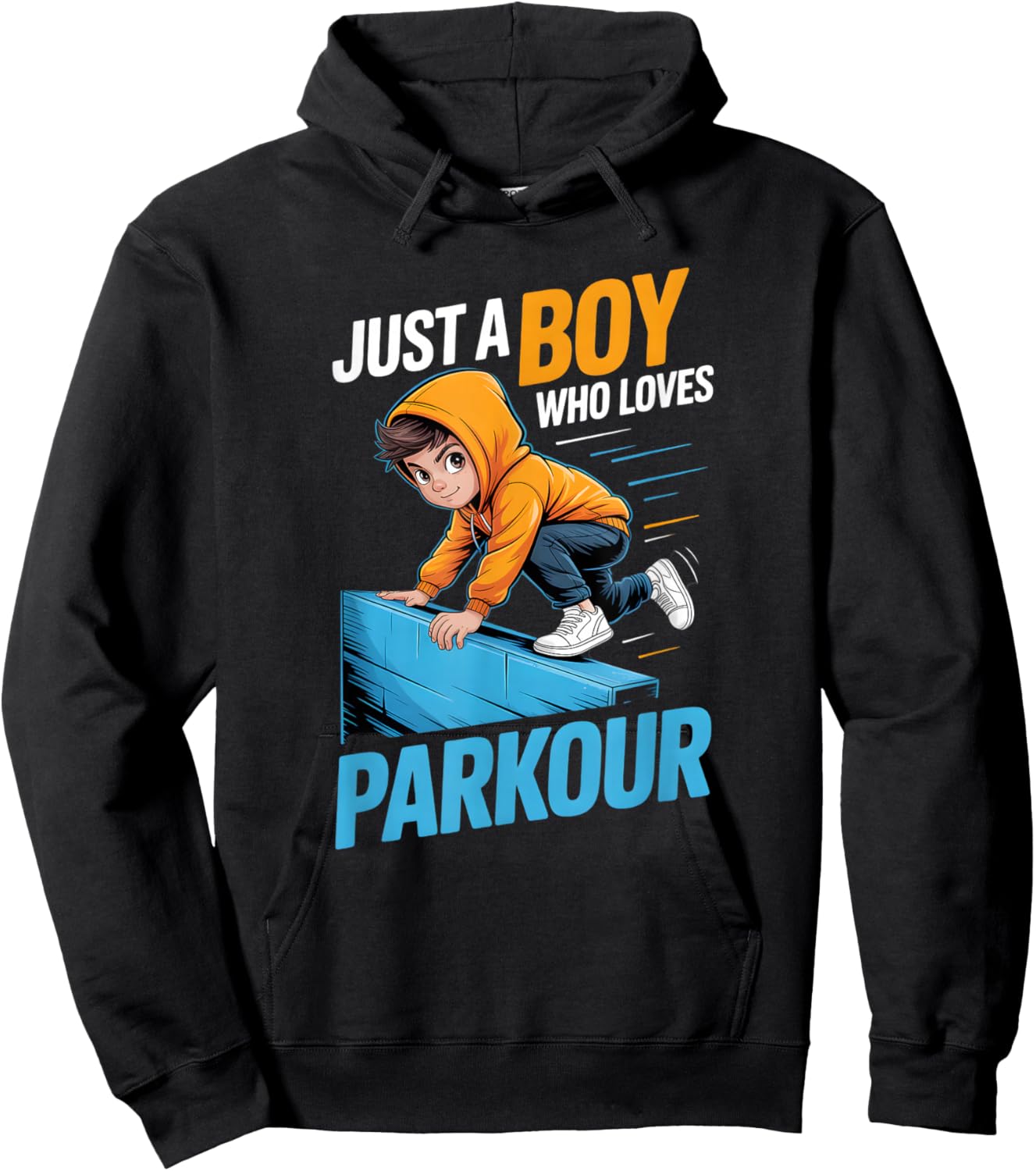 Boys Parkour Hoodie - Hoodie | Black