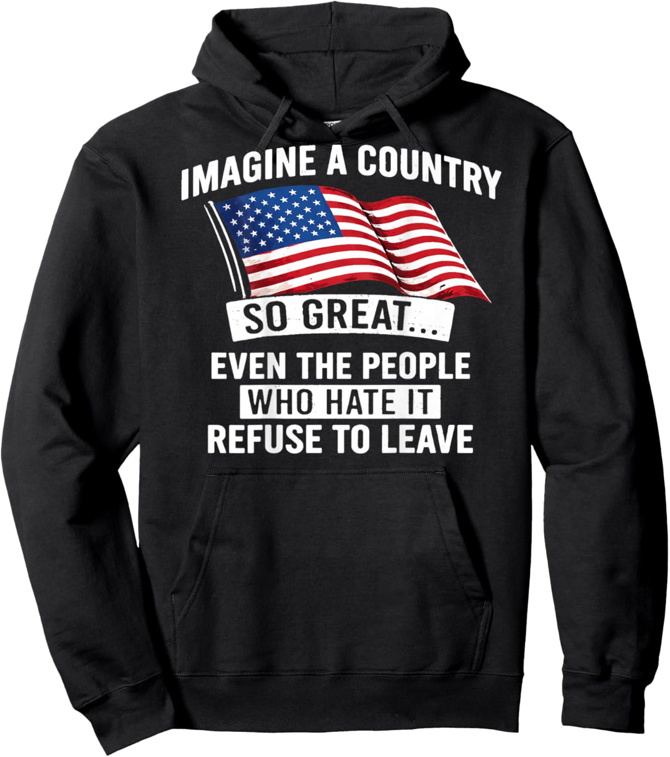 Imagine A Country So Great (Back only) Hoodie - Hoodie | Black