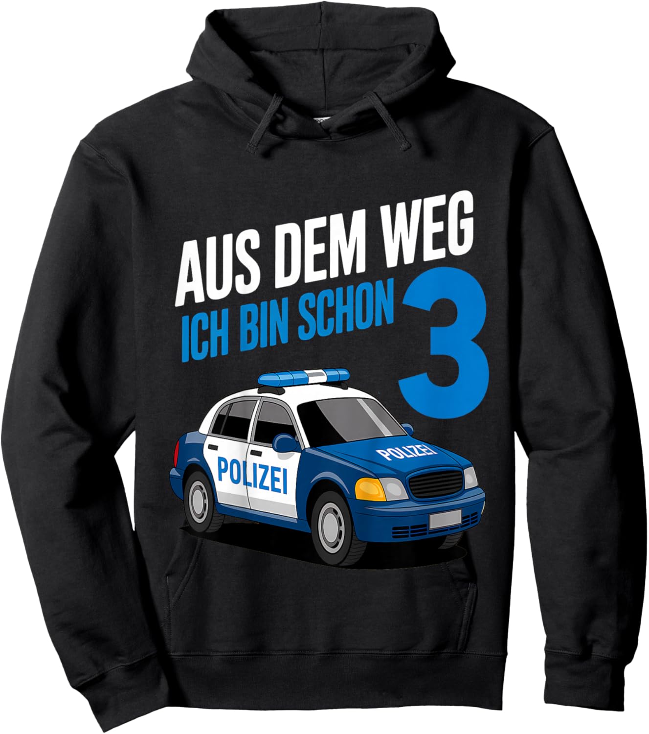Polizei 3. Geburtstag Aus dem Weg Ich Bin Schon 3 Hoodie - Hoodie | Black