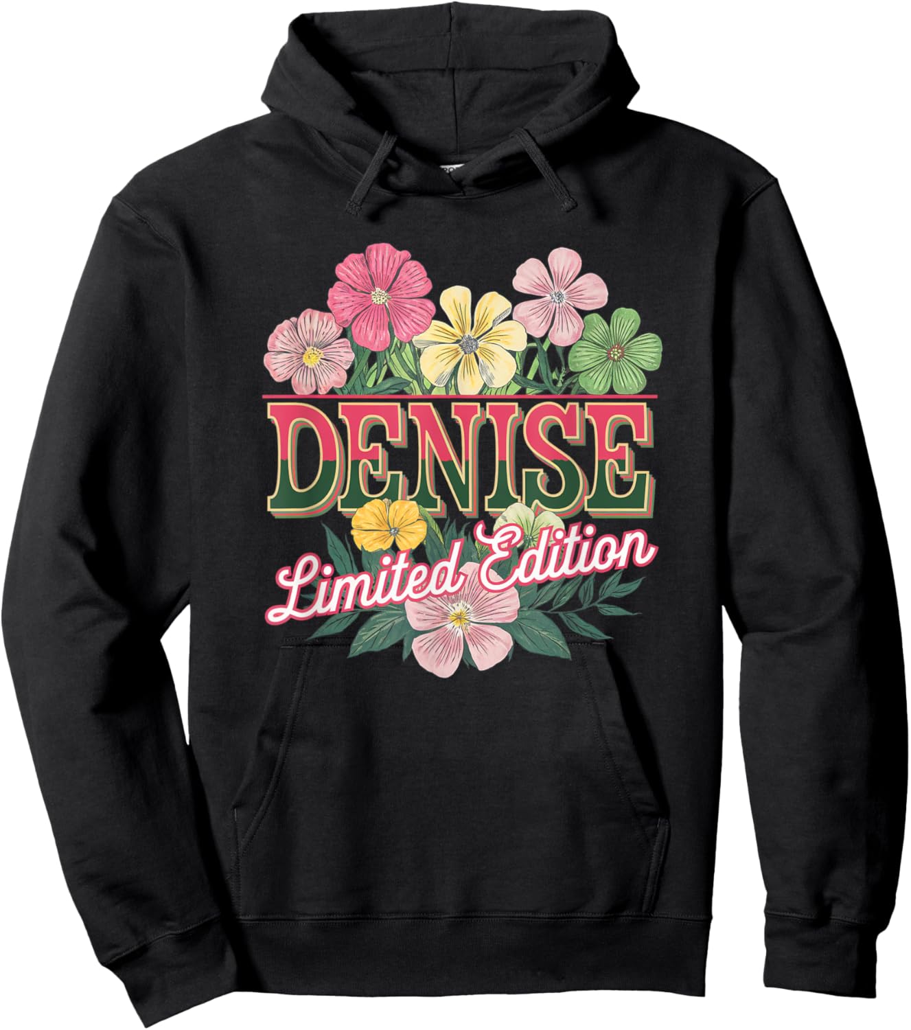Denise Limited Edition Vintage Custom Name Wife Grandma Hoodie - Hoodie | Black