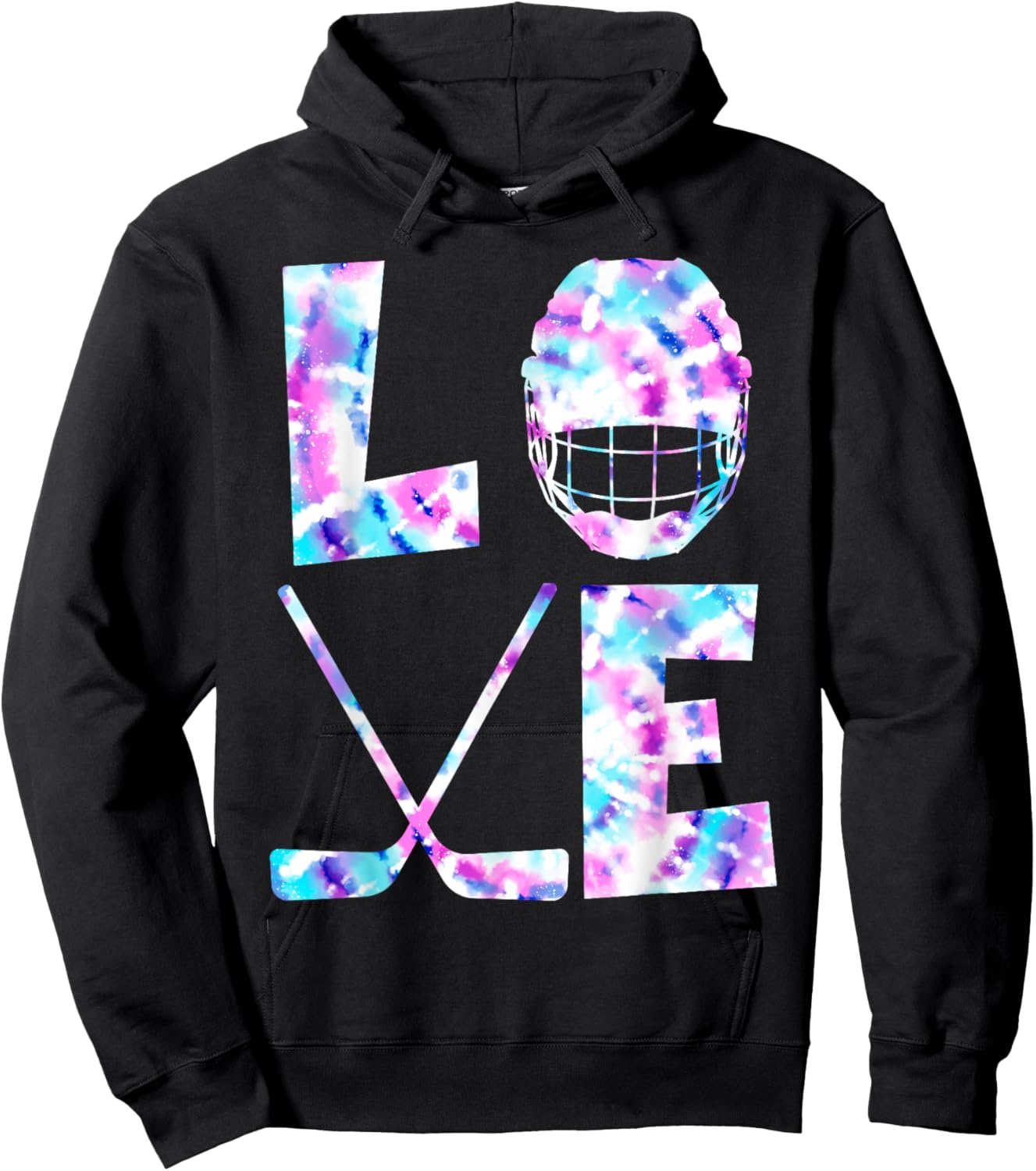 Ice Hockey Lover Gift Co. Love Ice Hockey Girls Ice Hockey Graphic - Black - Small - - Short Sleeve - Classic Fit - All Seasons Hoodie - Hoodie | Black