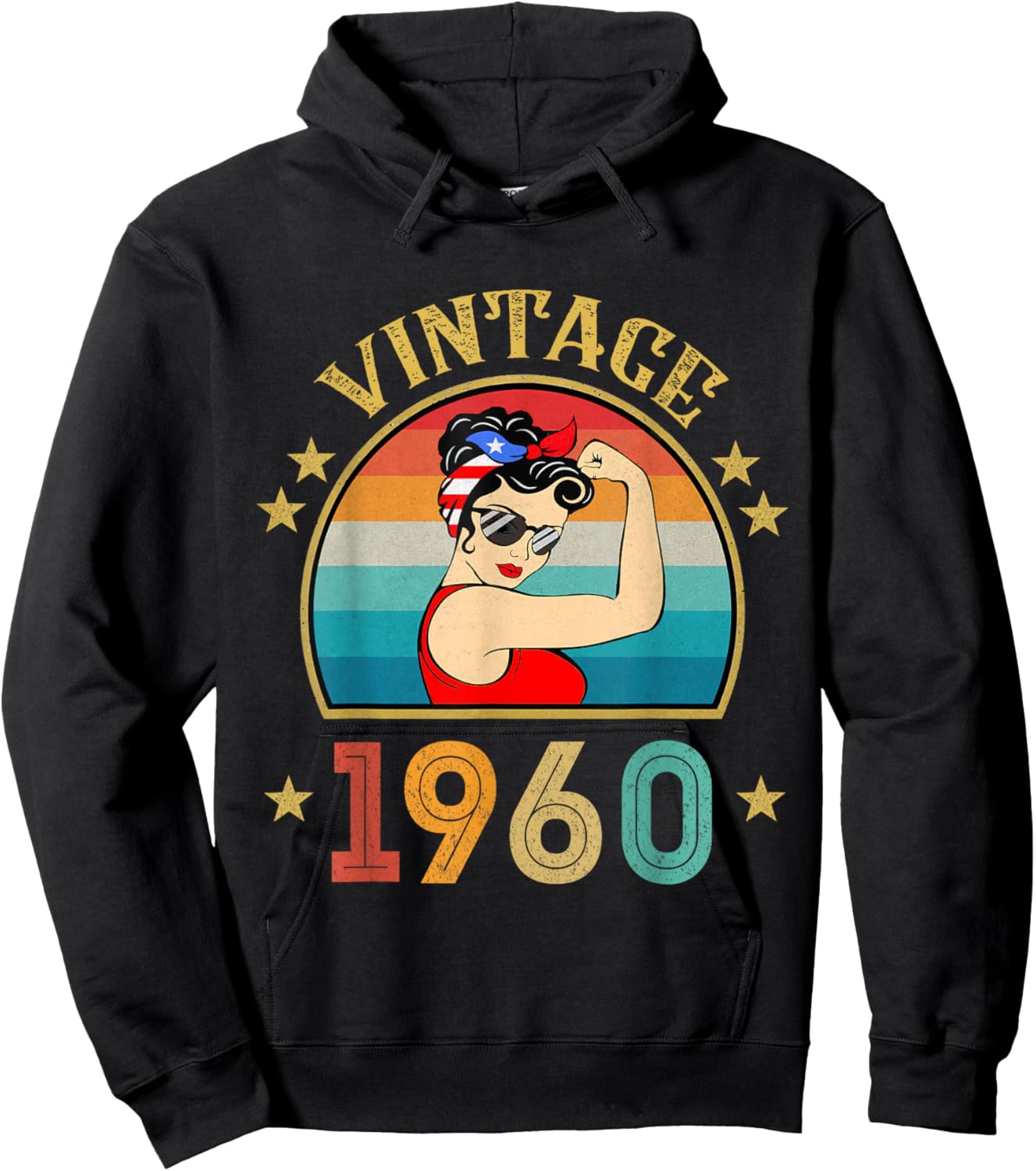 66th Birthday Gift 66 Years Old Retro Vintage 1960 Hoodie - Hoodie | Black