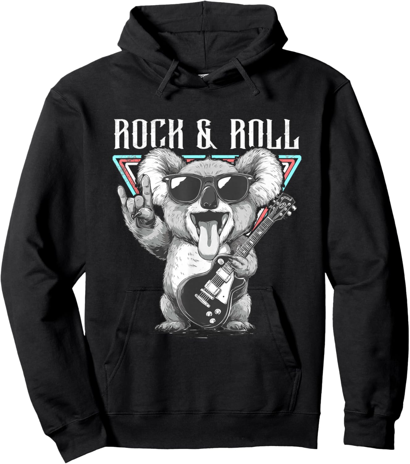 Rock & Roll Koala Guitare Cool Vibes Hoodie - Hoodie | Black