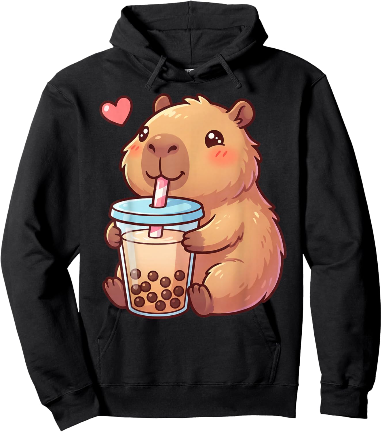 Pyjama Mignon Capybara pour Filles Niña Kids Adolescents Kawaii Anime Hoodie - Hoodie | Black