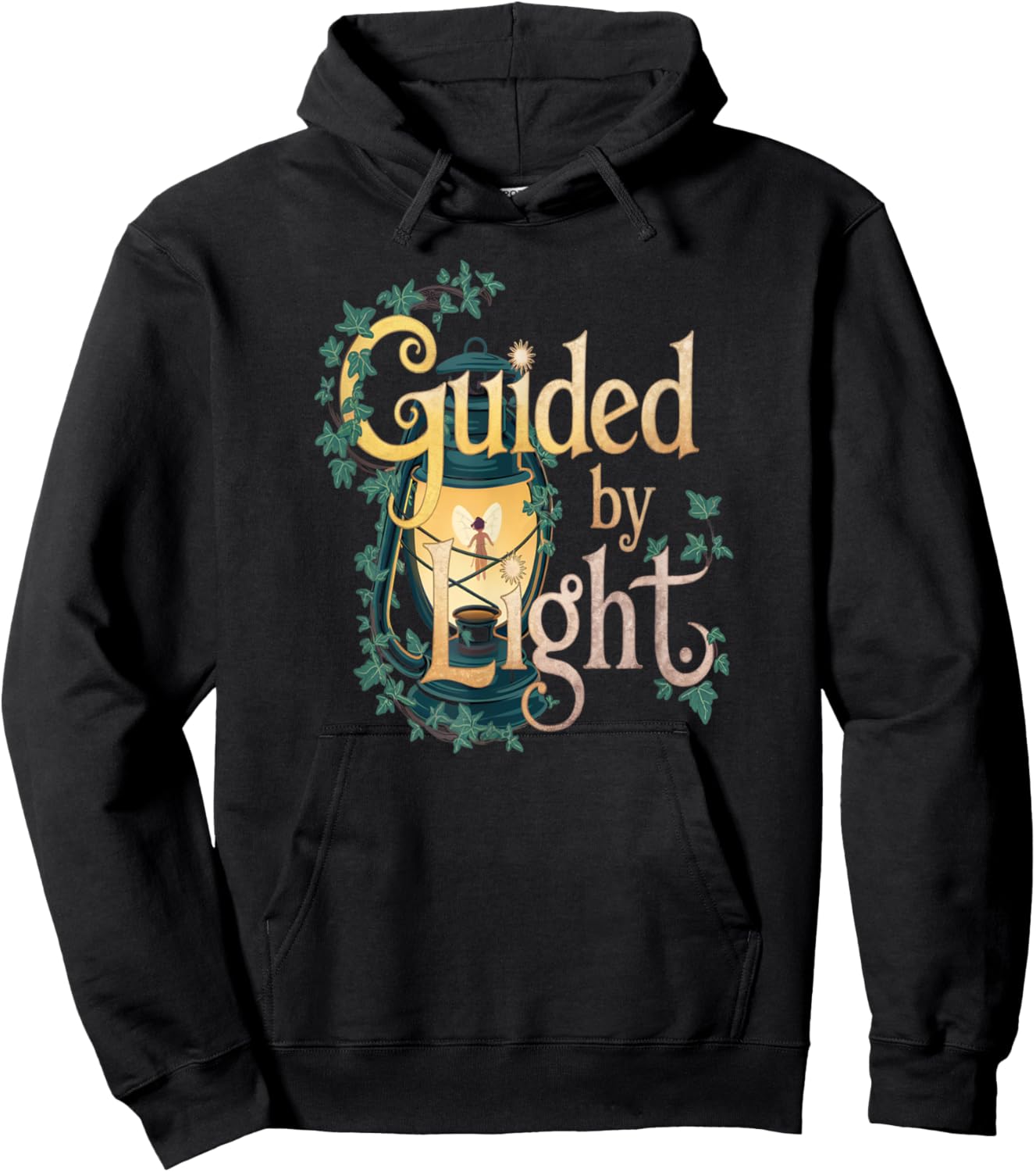 Guided By Light Lantern Fairy Nature Hoodie - Hoodie | Black