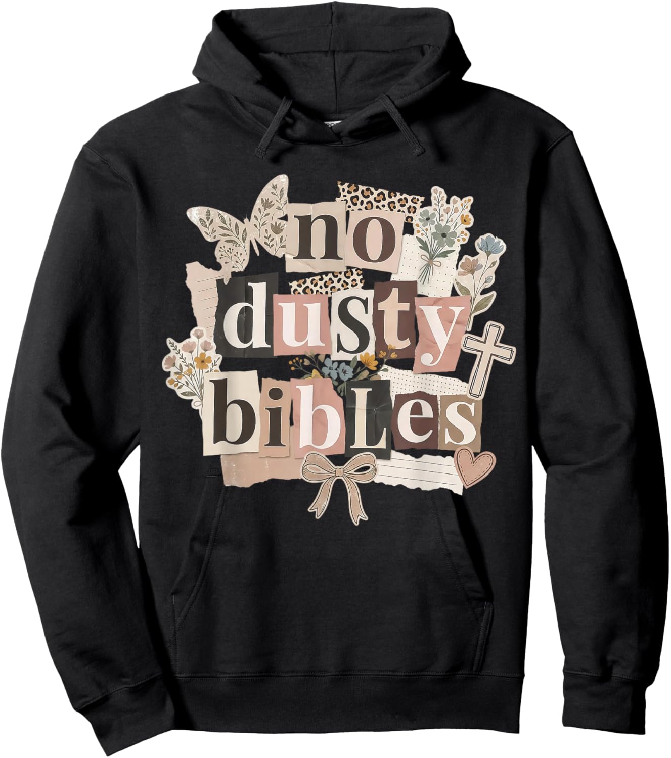 Distressed Leopard No Dusty Bibles Christian Bible Verse Hoodie - Hoodie | Black