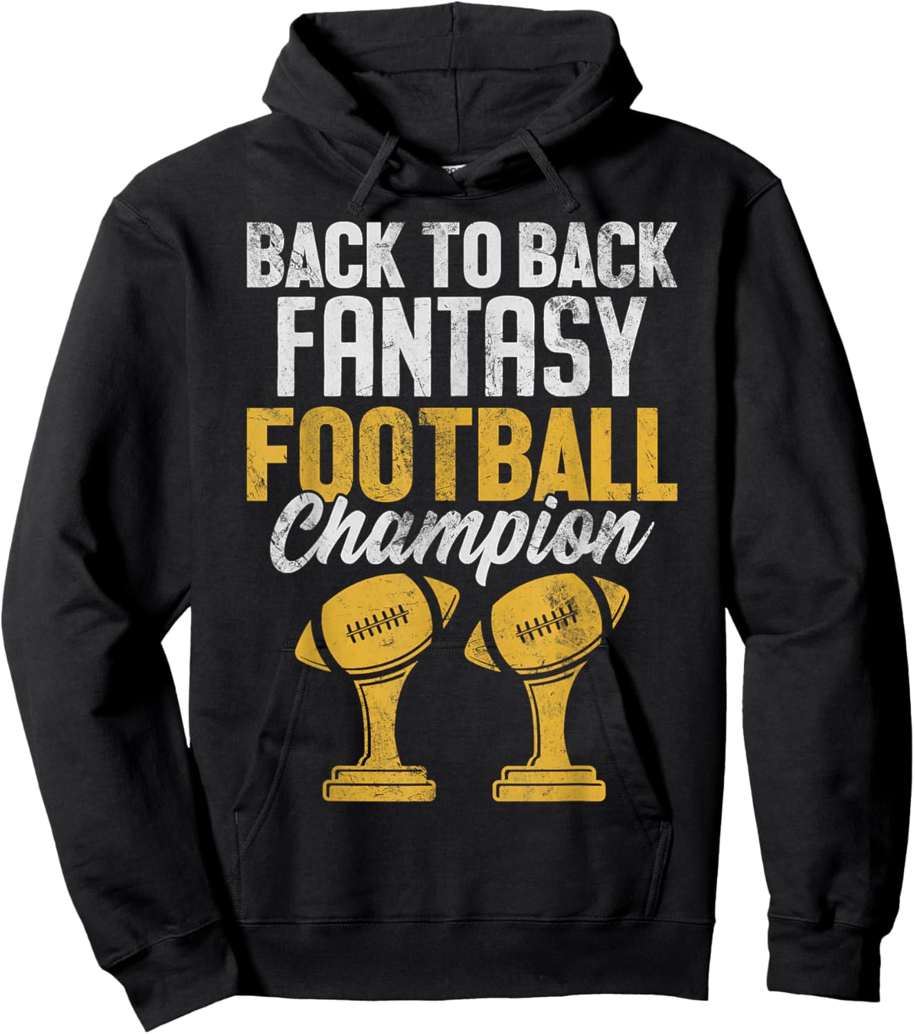 Back to Back Fantasy Football Champion FFL Draft Kickers Hoodie - Hoodie | Black