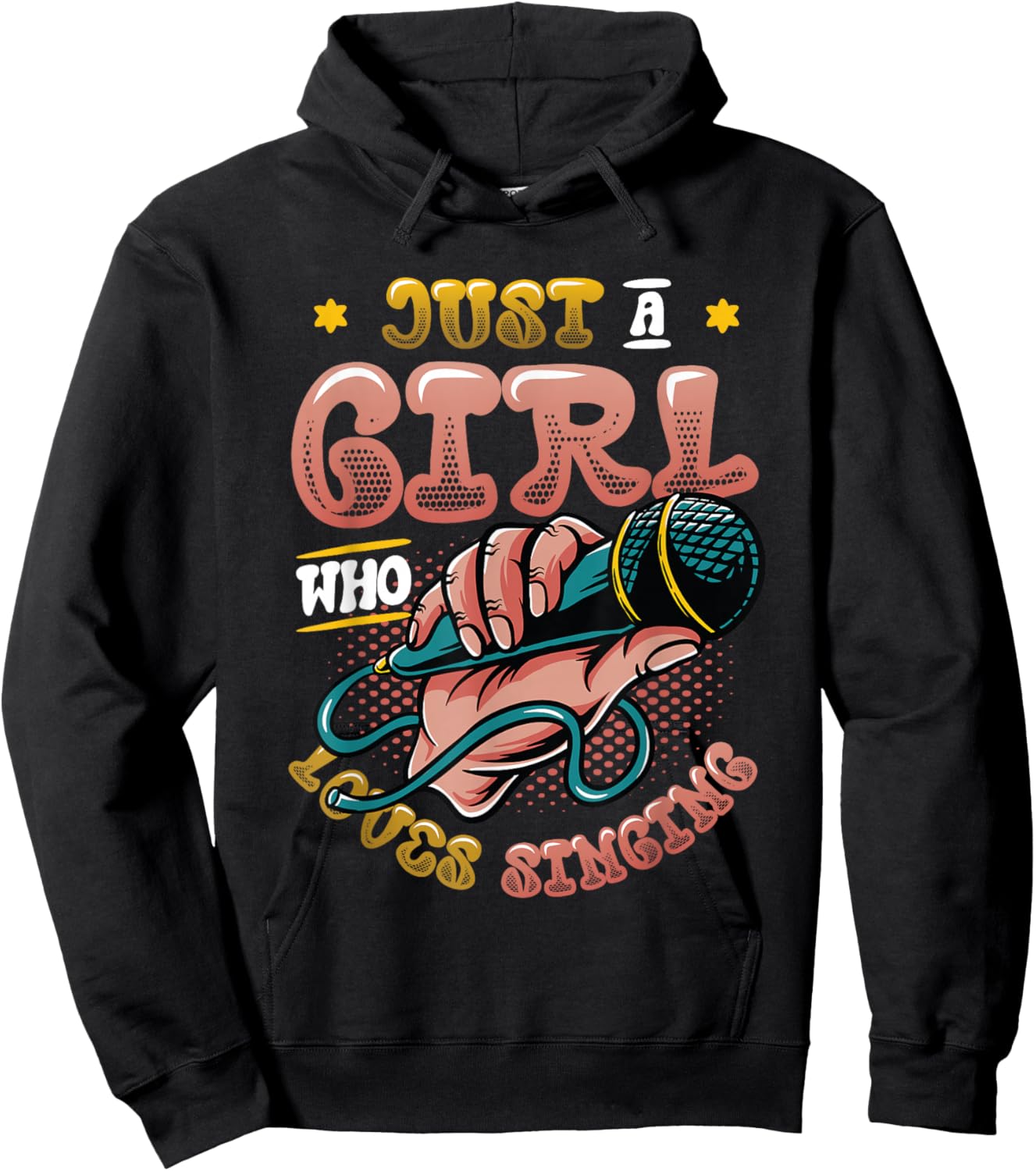 Just A Girl Who Loves Singing Choir Singer Girl Hoodie - Hoodie | Black