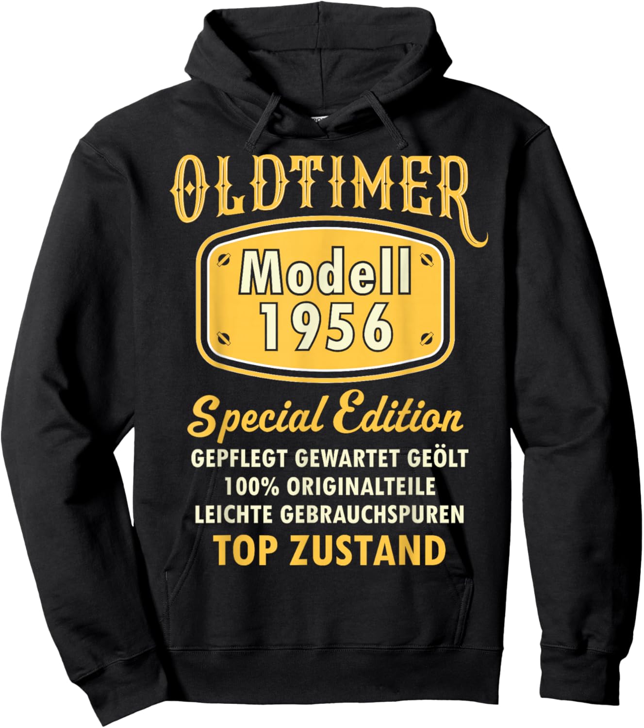 1956 Geburtstag Mann 70 Dekoration Lustig 70er 70 Geburtstag Hoodie - Hoodie | Black