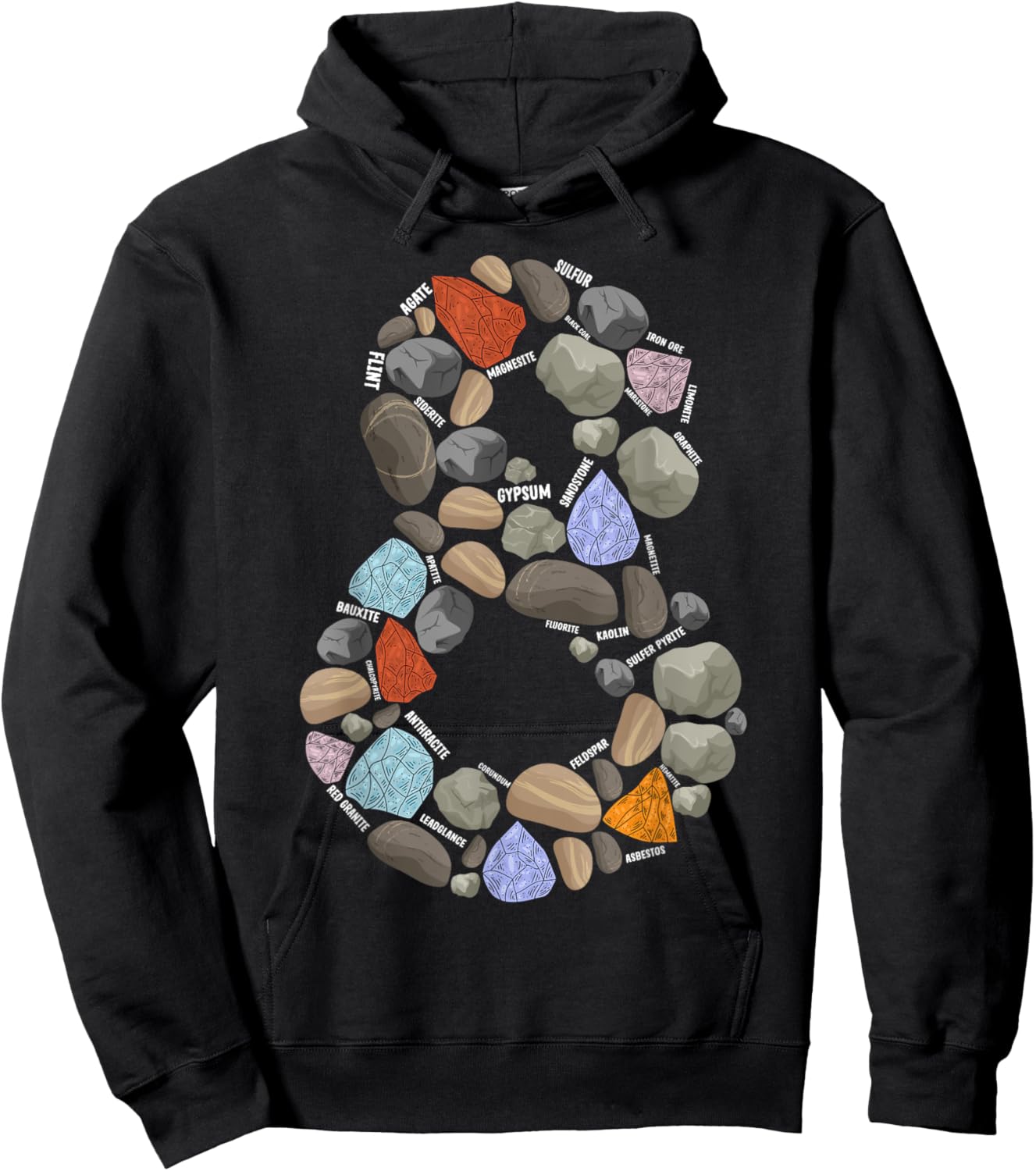 Geology Rocks 8 Years Old 8th Birthday Rock Collecting Hoodie - Hoodie | Black