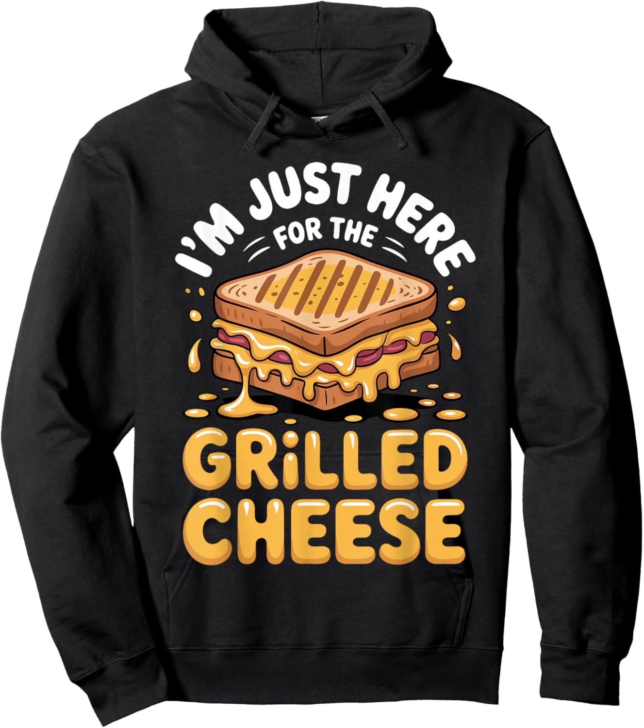 Funny Grilled Cheese Art Women I Love Grilled Cheese Hoodie - Hoodie | Black