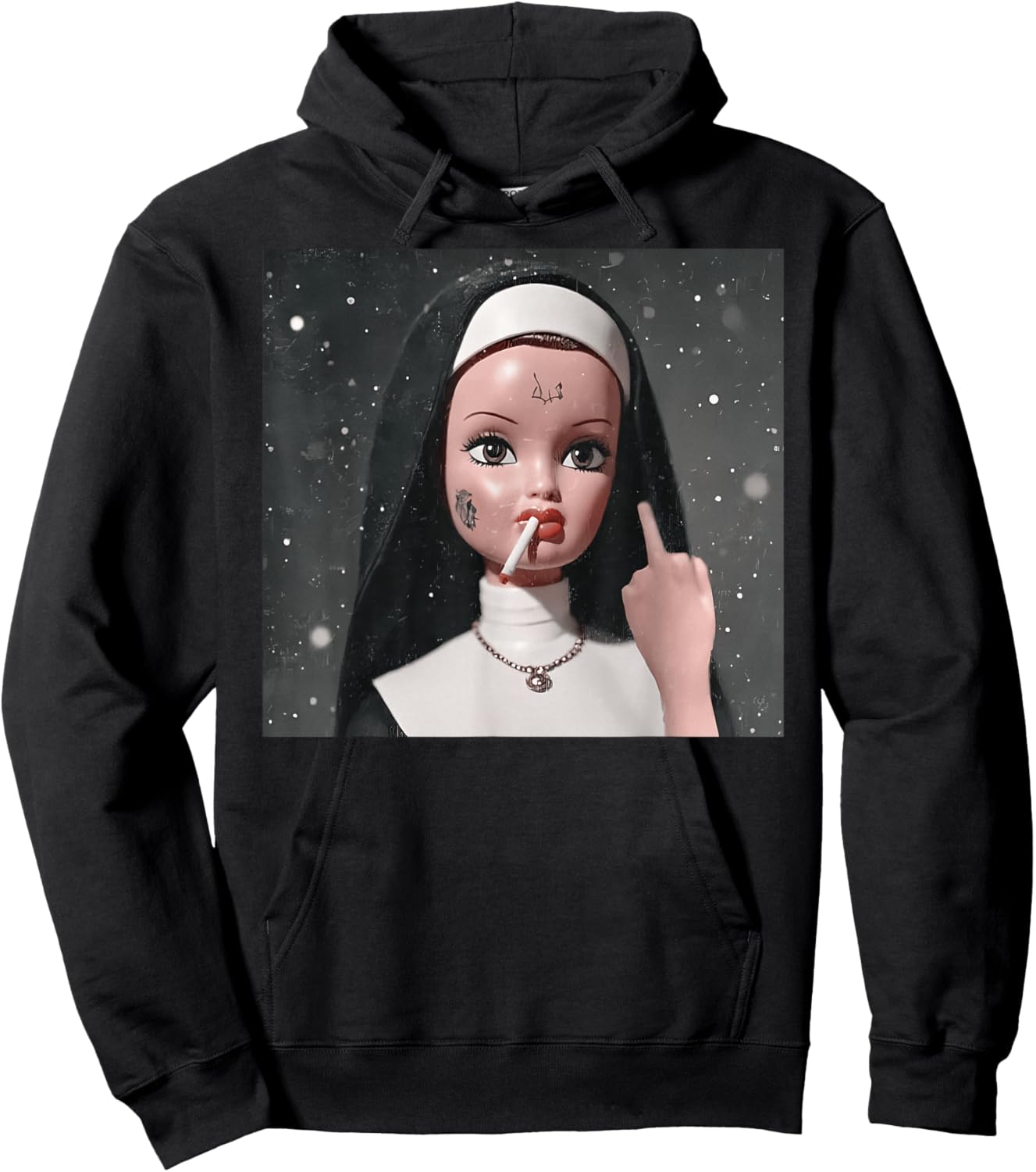 Disgusted Face Meme Doll Babe X Only Baby Love Date Fans Hoodie - Hoodie | Black
