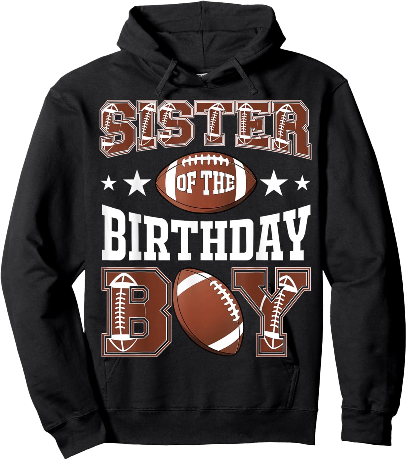 Sister Of The Birthday Boy Football Game Day Hoodie - Hoodie | Black