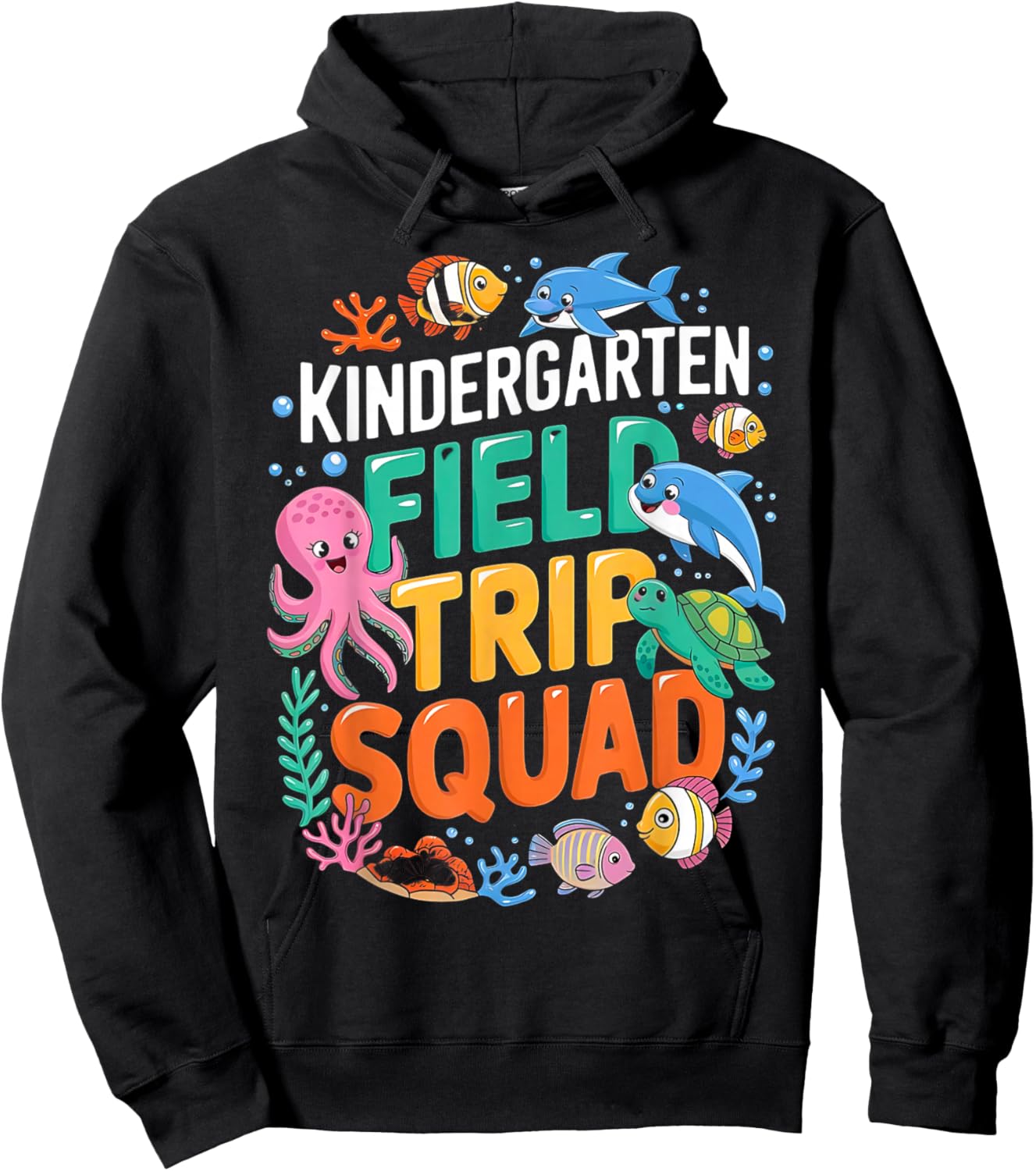 Sea Life Aquarium Underwater Field Trip Squad Kindergarten Hoodie - Hoodie | Black