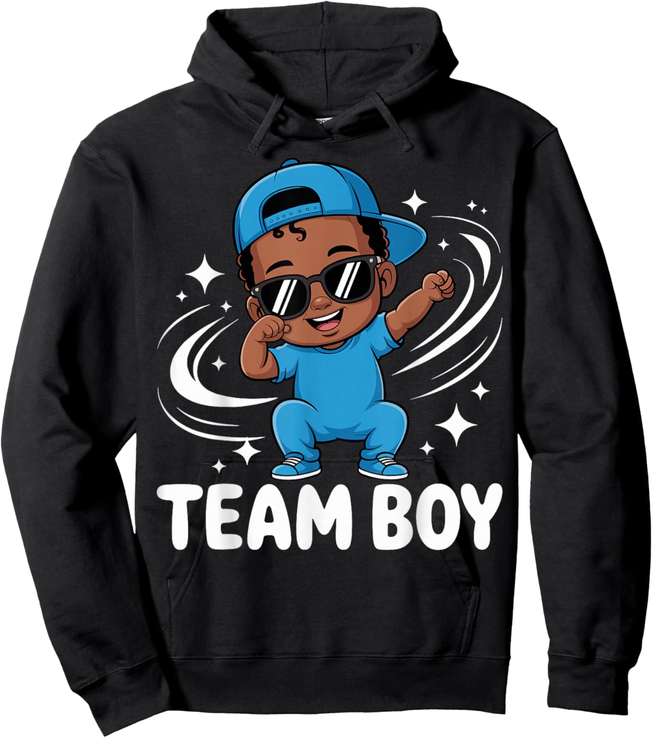 Team Boy Baby Announcement Gender Reveal Family Party Hoodie - Hoodie | Black