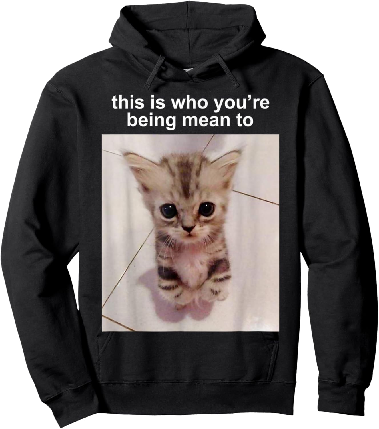 This Is Who You're Being Mean To Silly Cat FUNNY CUTE Cat Hoodie - Hoodie | Black