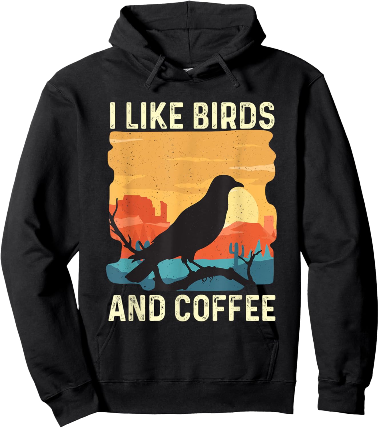 I Like Birds And Coffee - Birding Bird Watching Bird Watcher Hoodie - Hoodie | Black