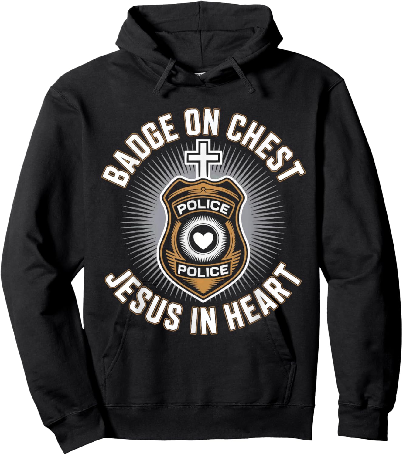 Christian Cop Jesus Christ Policeman Law Enforcement Police Hoodie - Hoodie | Black
