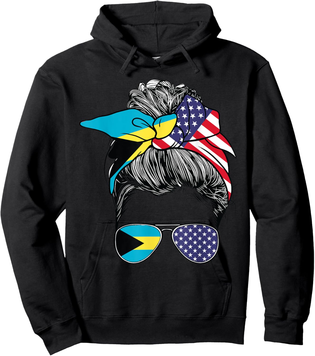 Bahamas Women Bahamian Flag American Heritage USA Bahamas Hoodie - Hoodie | Black