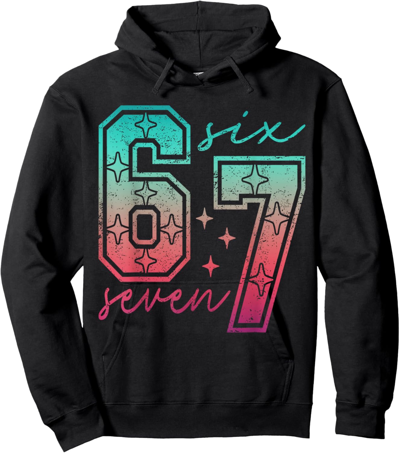 6 7 Meme Six Seven 67 Girls Boys Kids Hoodie - Hoodie | Black