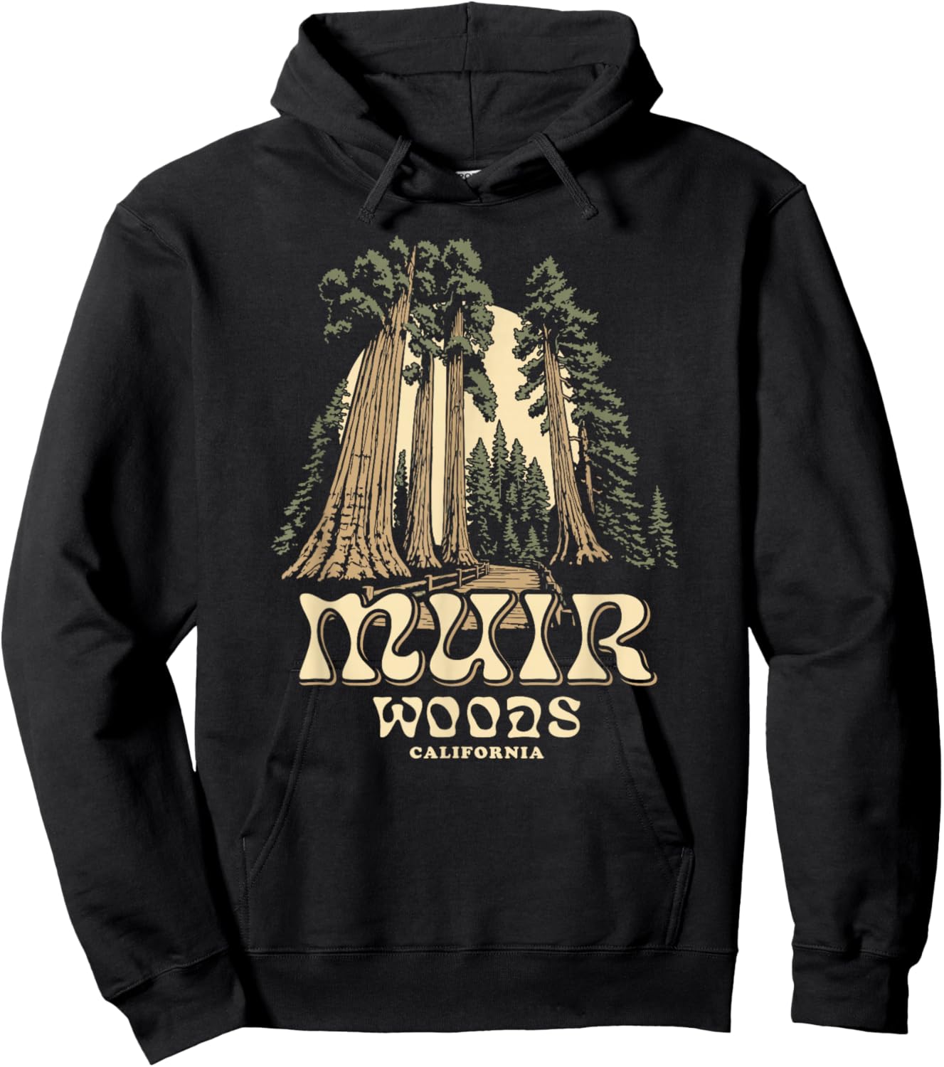 Muir Woods California Hoodie - Hoodie | Black