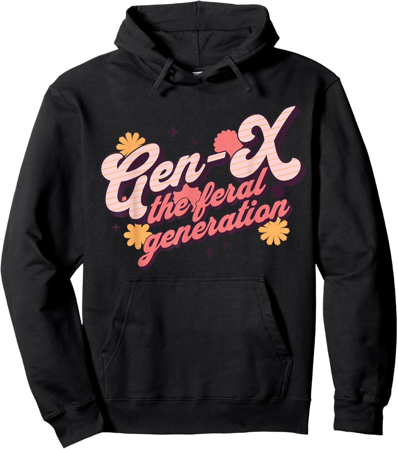 Gen X The Feral Generation Xers Retro Men Women Hoodie - Hoodie | Black