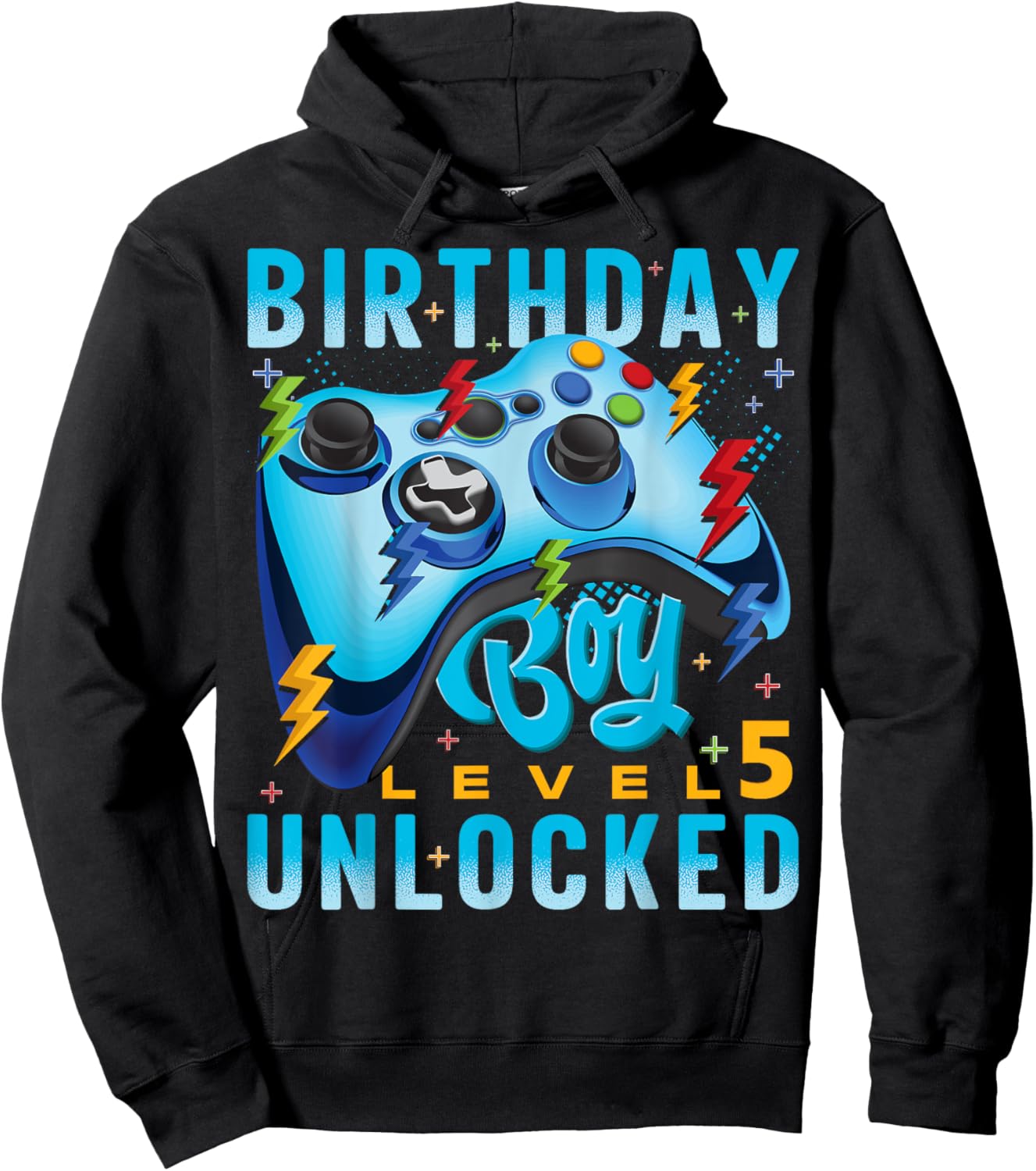 Level 5 Unlocked Birthday Boy Video Gamer 5th Birthday Boy Hoodie - Hoodie | Black