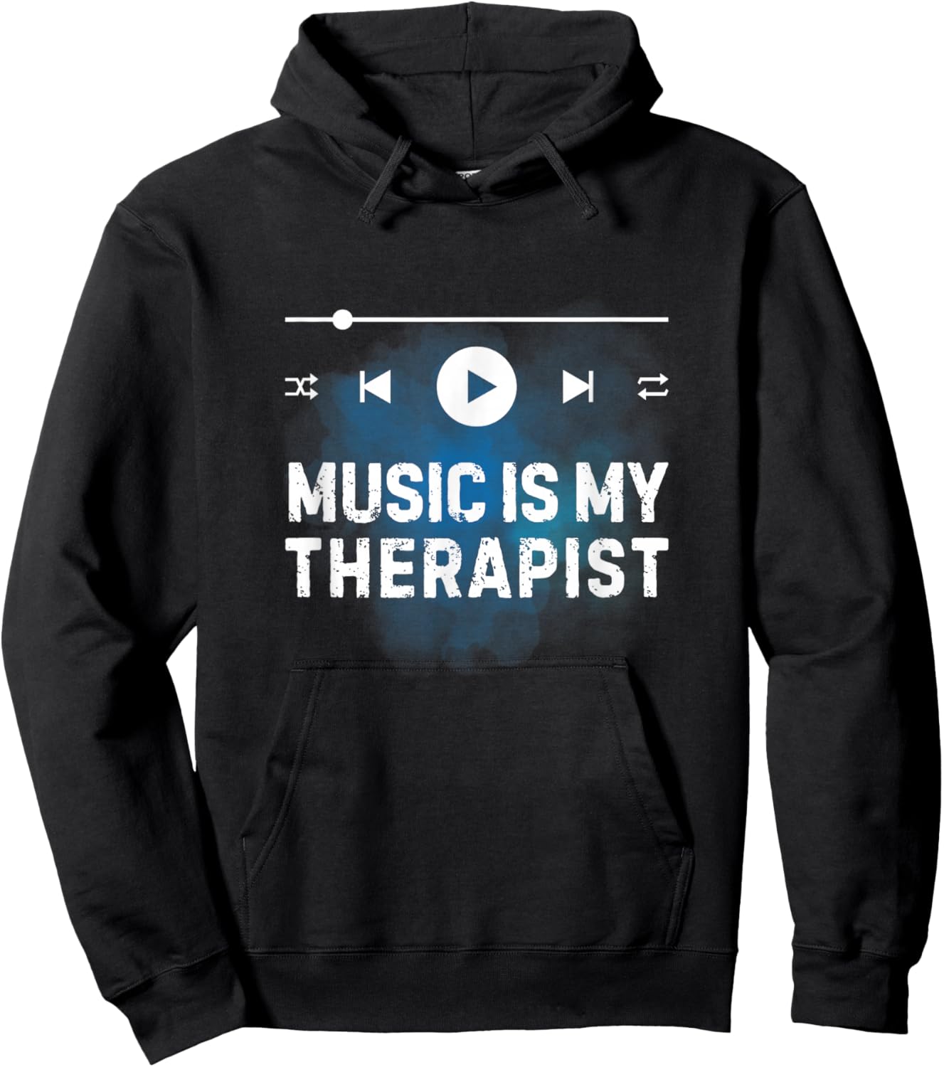 Music is My Therapist Music Lover Musician Life Hoodie - Hoodie | Black