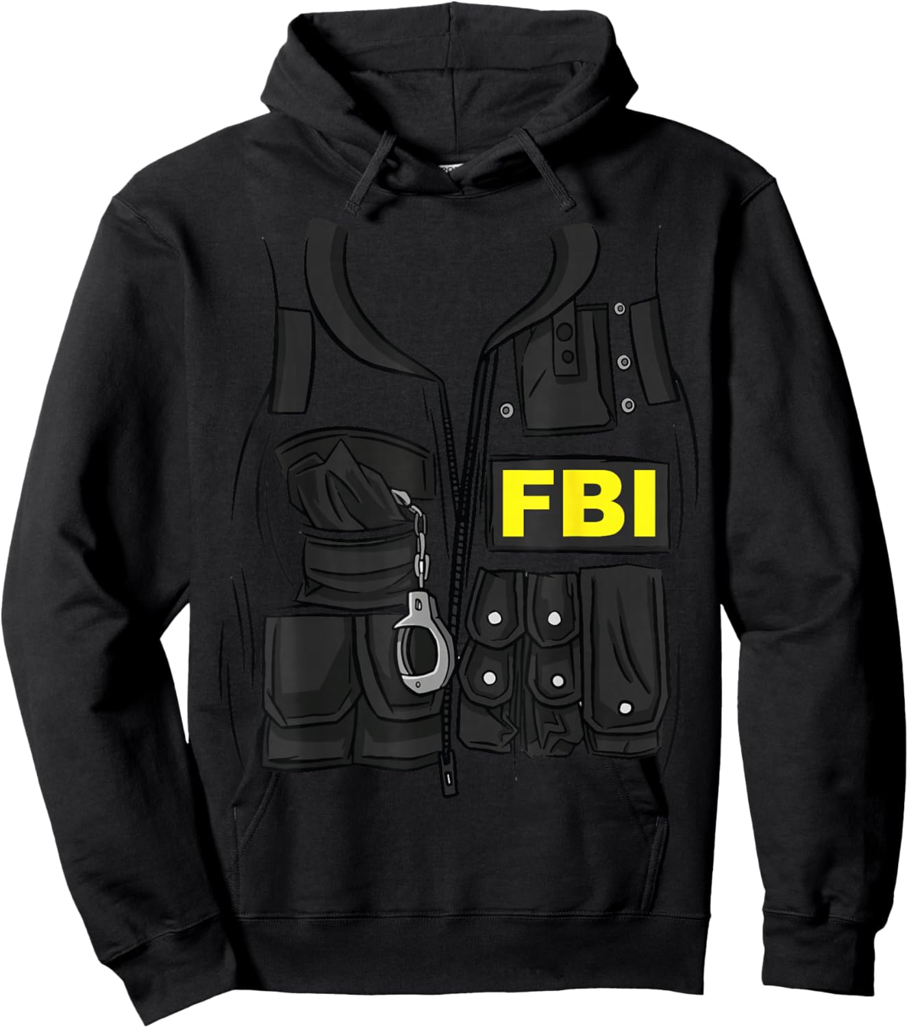 FBI Federal Agent Halloween Costume Federal Agent FBI Hoodie - Hoodie | Black