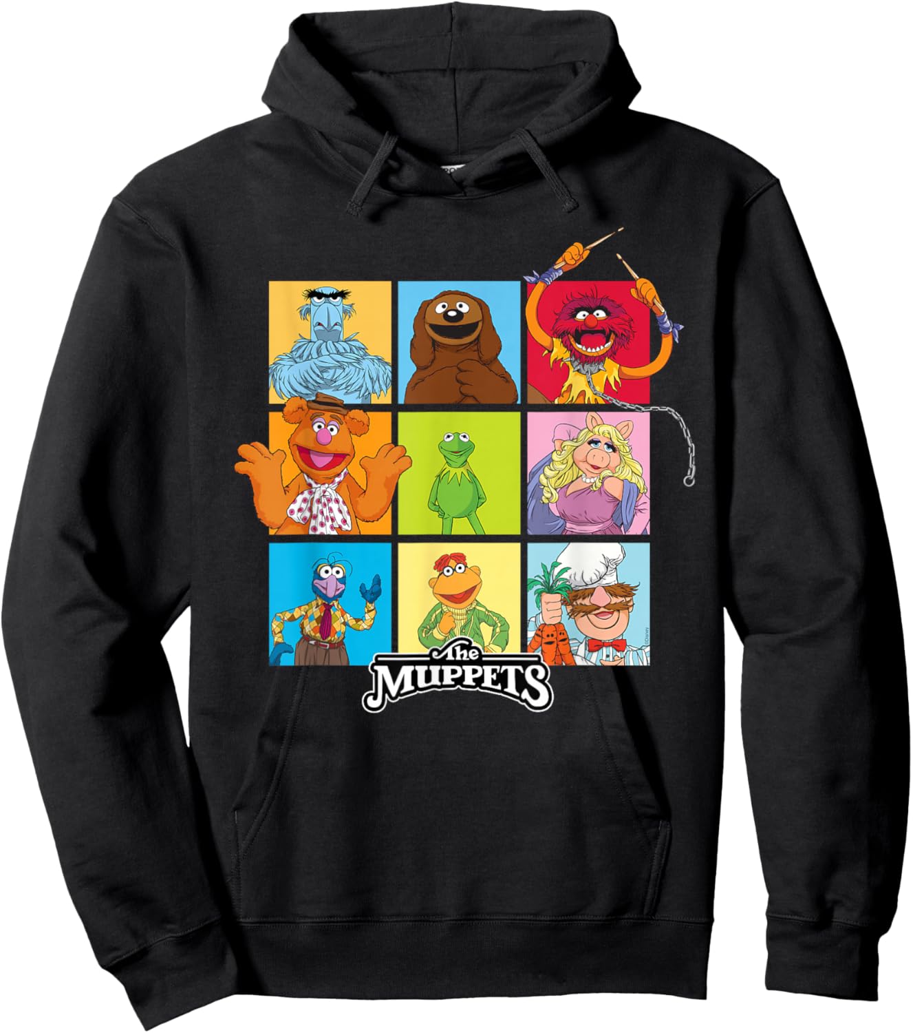 Disney The Muppets Stars of the Muppet Show Character Grid Hoodie - Hoodie | Black