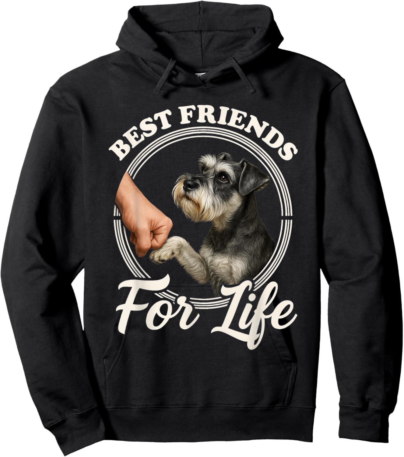Schnauzer Lover Best Friends Mini Schnauzer Hoodie - Hoodie | Black