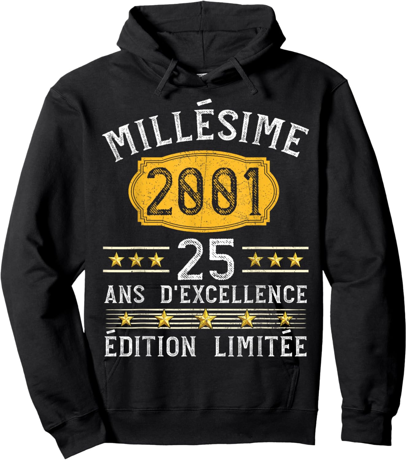 Vintage 2001 Gift 25 Years Man Birthday Humour Hoodie - Hoodie | Black