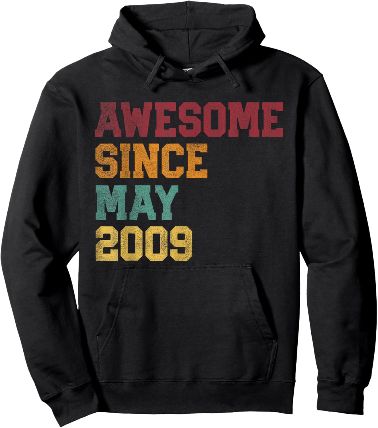 Awesome Since May 2009 17th Birthday 17 Years Old - Retro Hoodie - Hoodie | Black