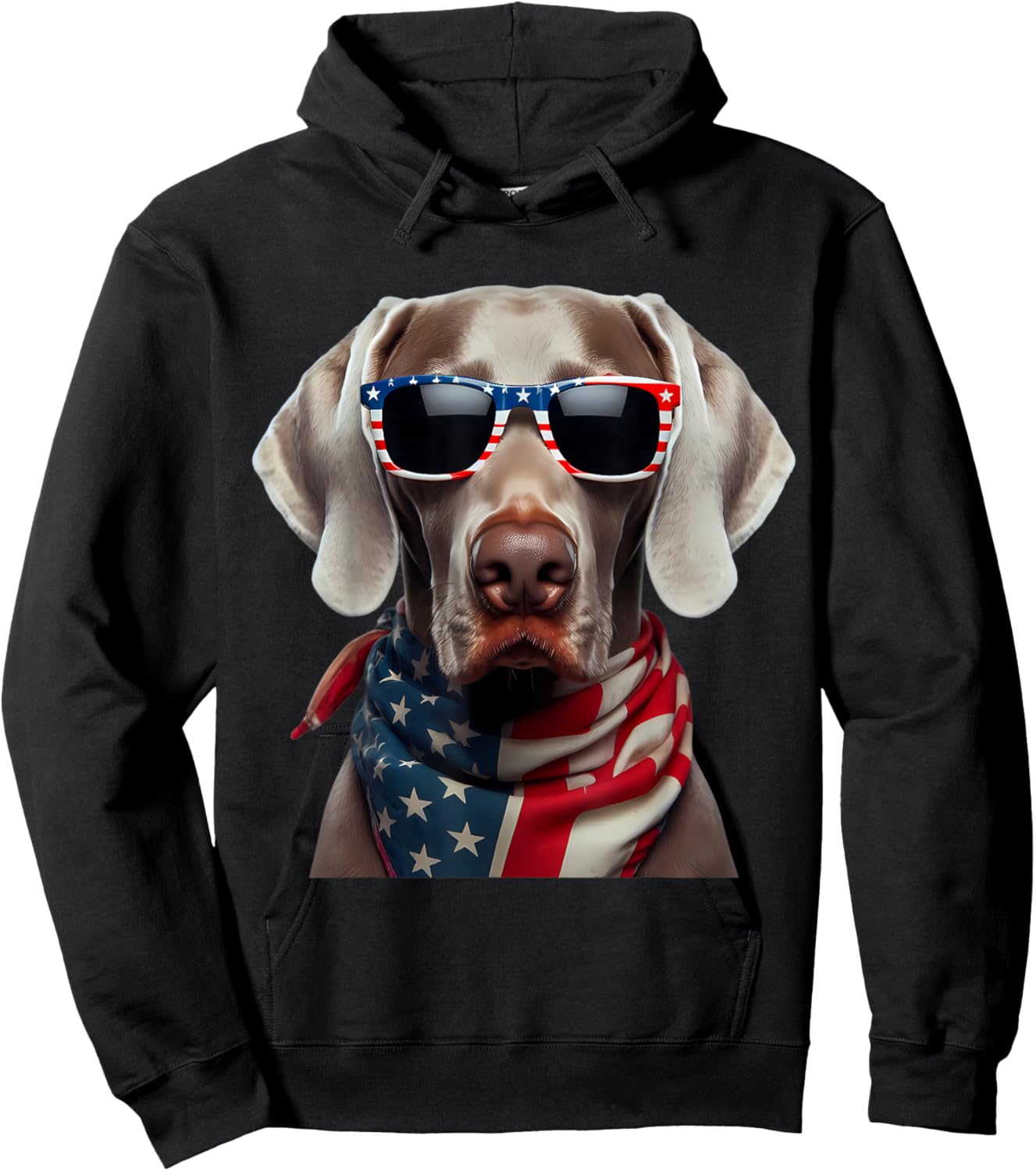 American Weimaraner Dog 4th Of July Incependence Day Owner Hoodie - Hoodie | Black