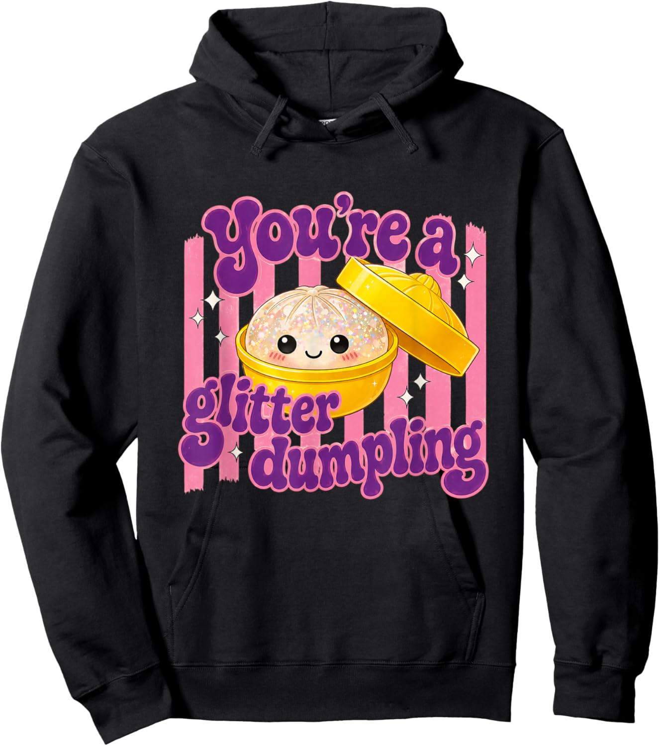 Funny You're A Dumpling Cute Dumpling Kids Girls Hoodie - Hoodie | Black