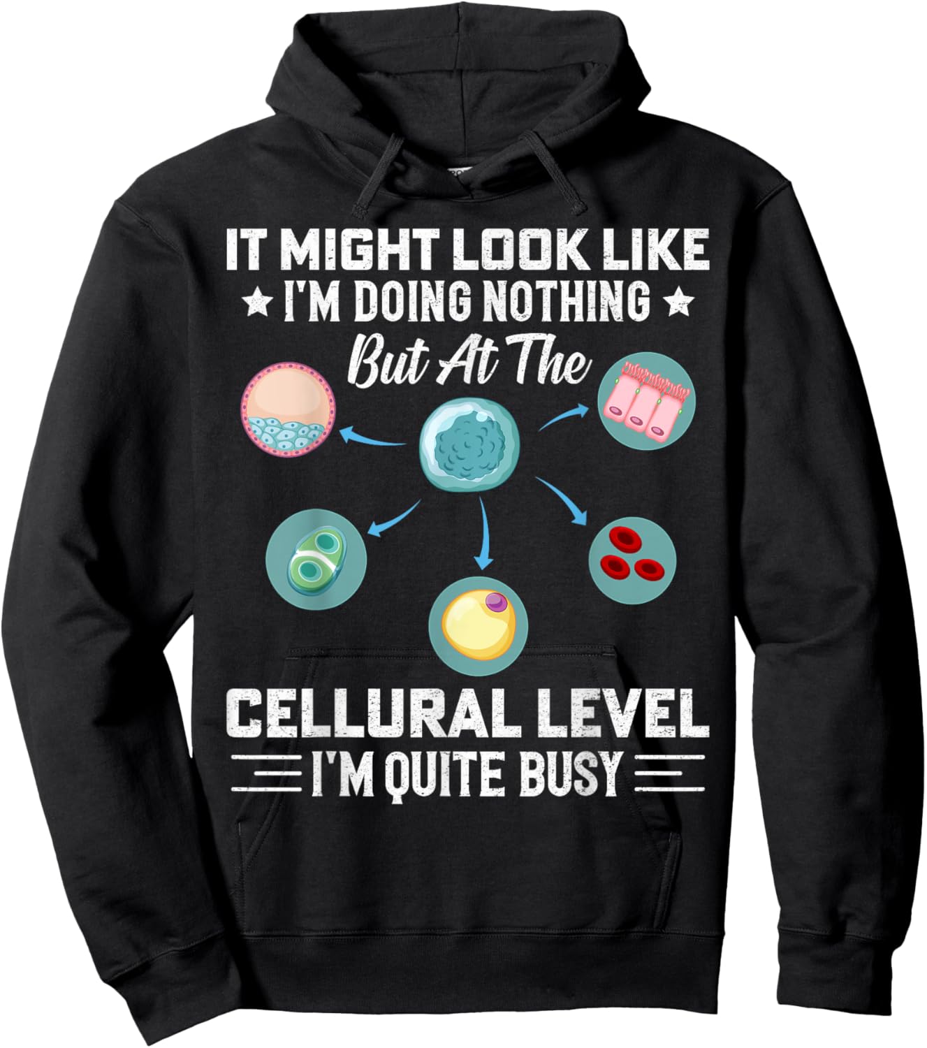 Funny Cells Biology Teacher Student Biologist Hoodie - Hoodie | Black