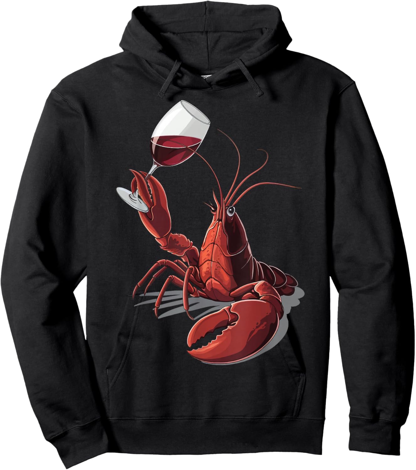 Lobster Wine Hoodie - Hoodie | Black