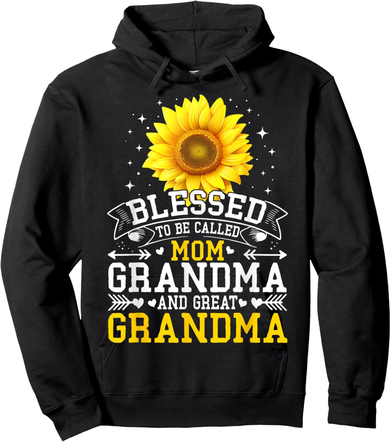 Blessed To Be Called Mom And Great Grandma Mother's Day Hoodie - Hoodie | Black