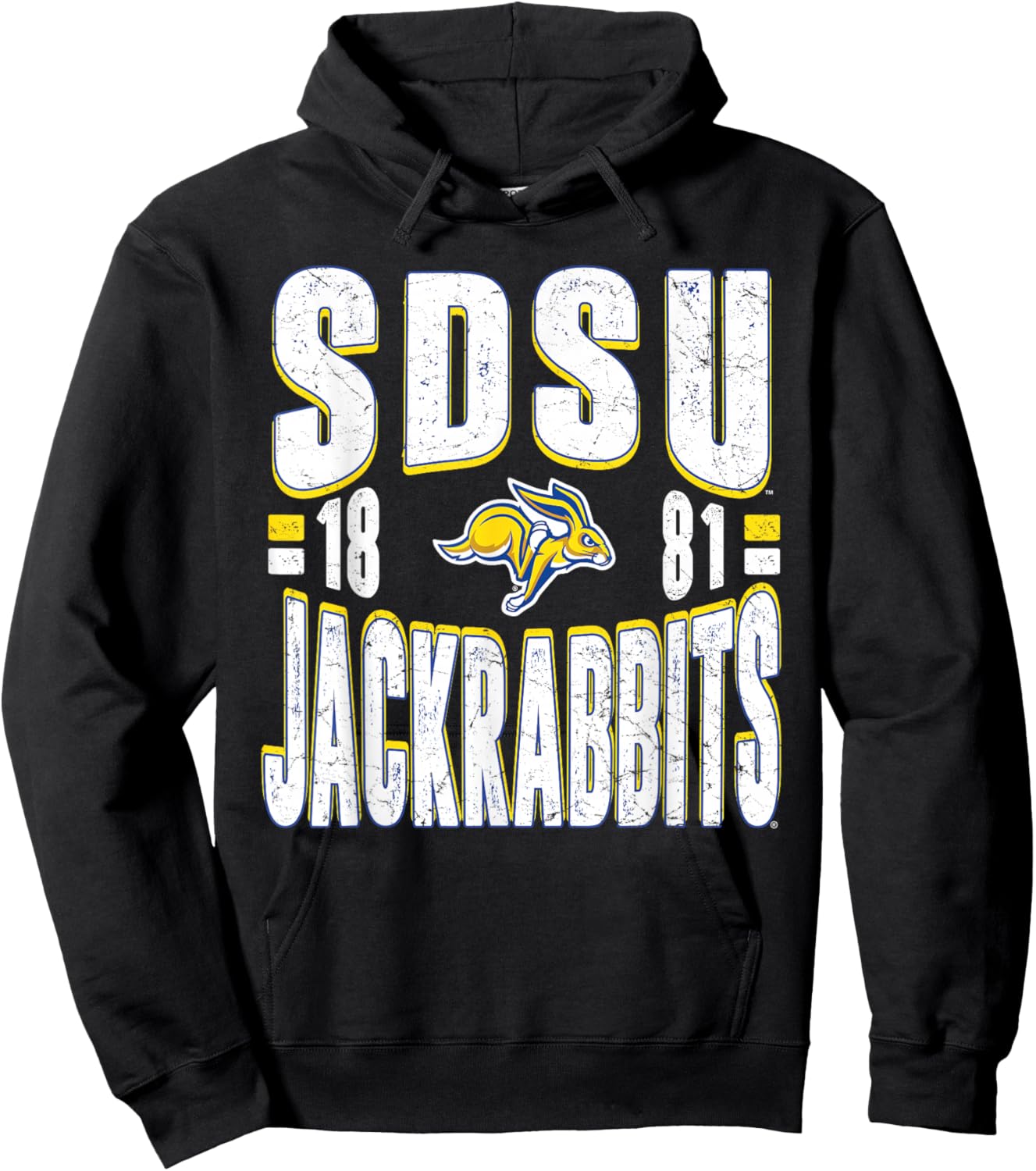South Dakota State Jackrabbits Vintage 90's Retro Royal Blue Hoodie - Hoodie | Black