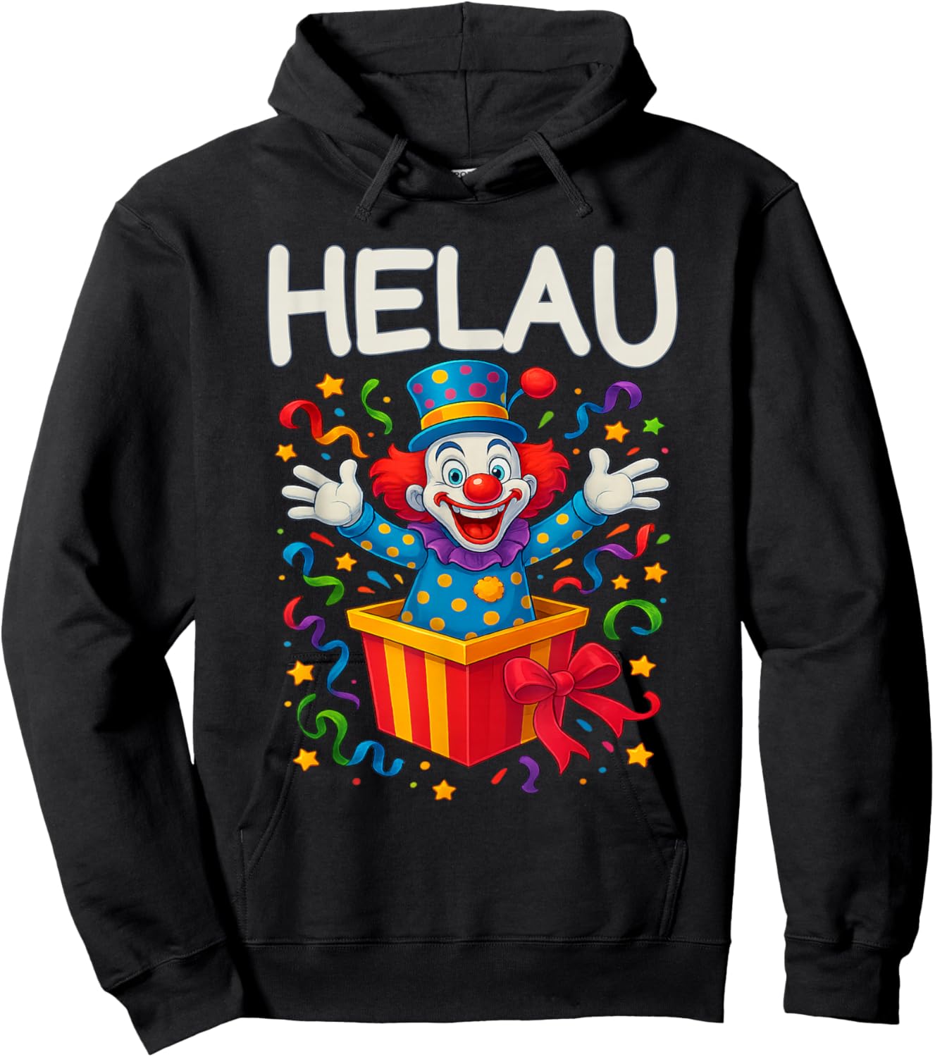 Helau Clown Fancy Dress Costume Carnival Hoodie - Hoodie | Black