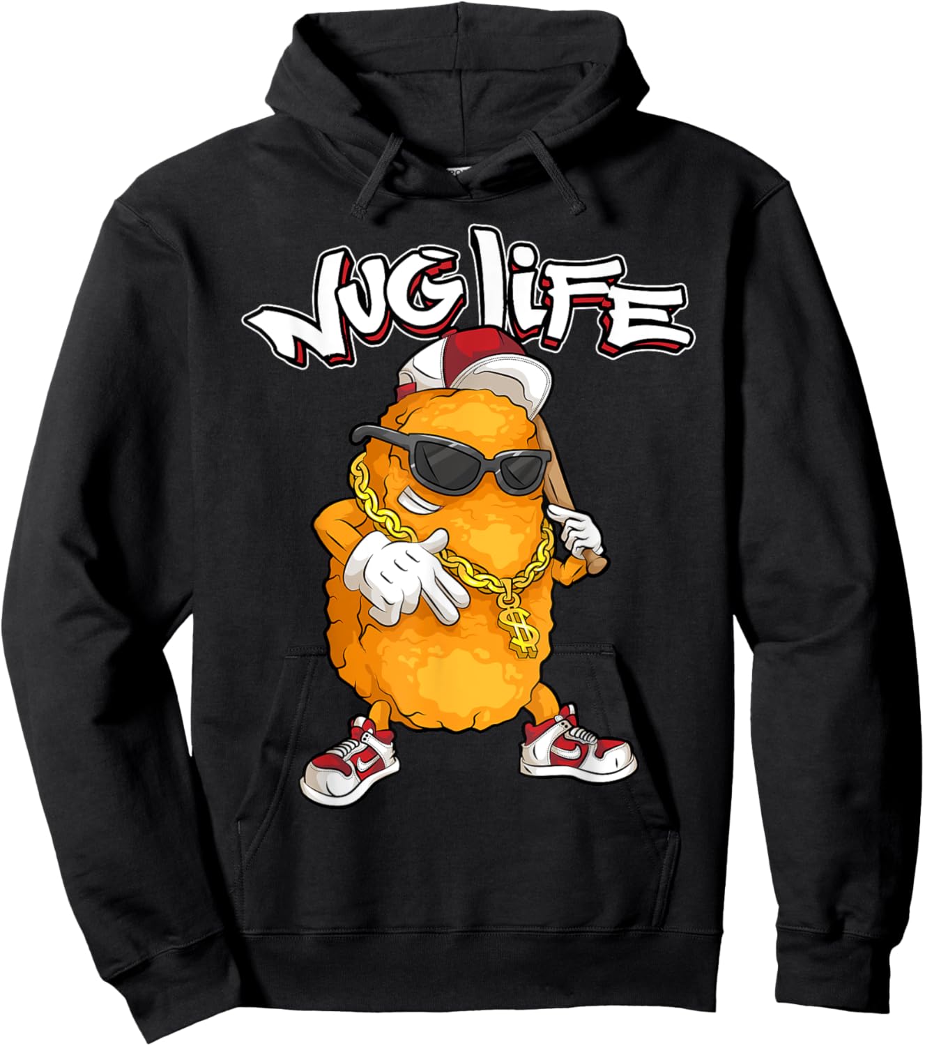 Cool Chicken Nugget Art For Boys Kids Chicken Nugget Lover Hoodie - Hoodie | Black