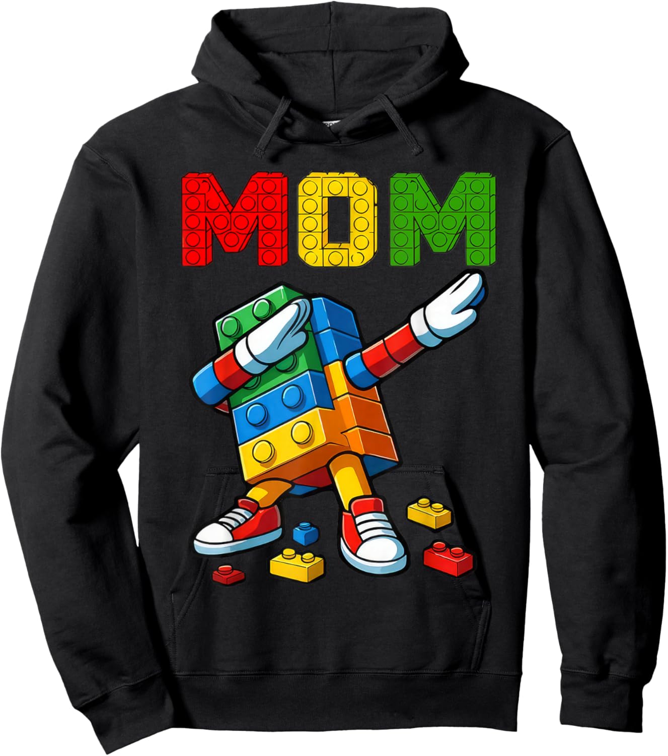 Family Mom Master Builder Building Bricks Blocks Mothers Day Hoodie - Hoodie | Black